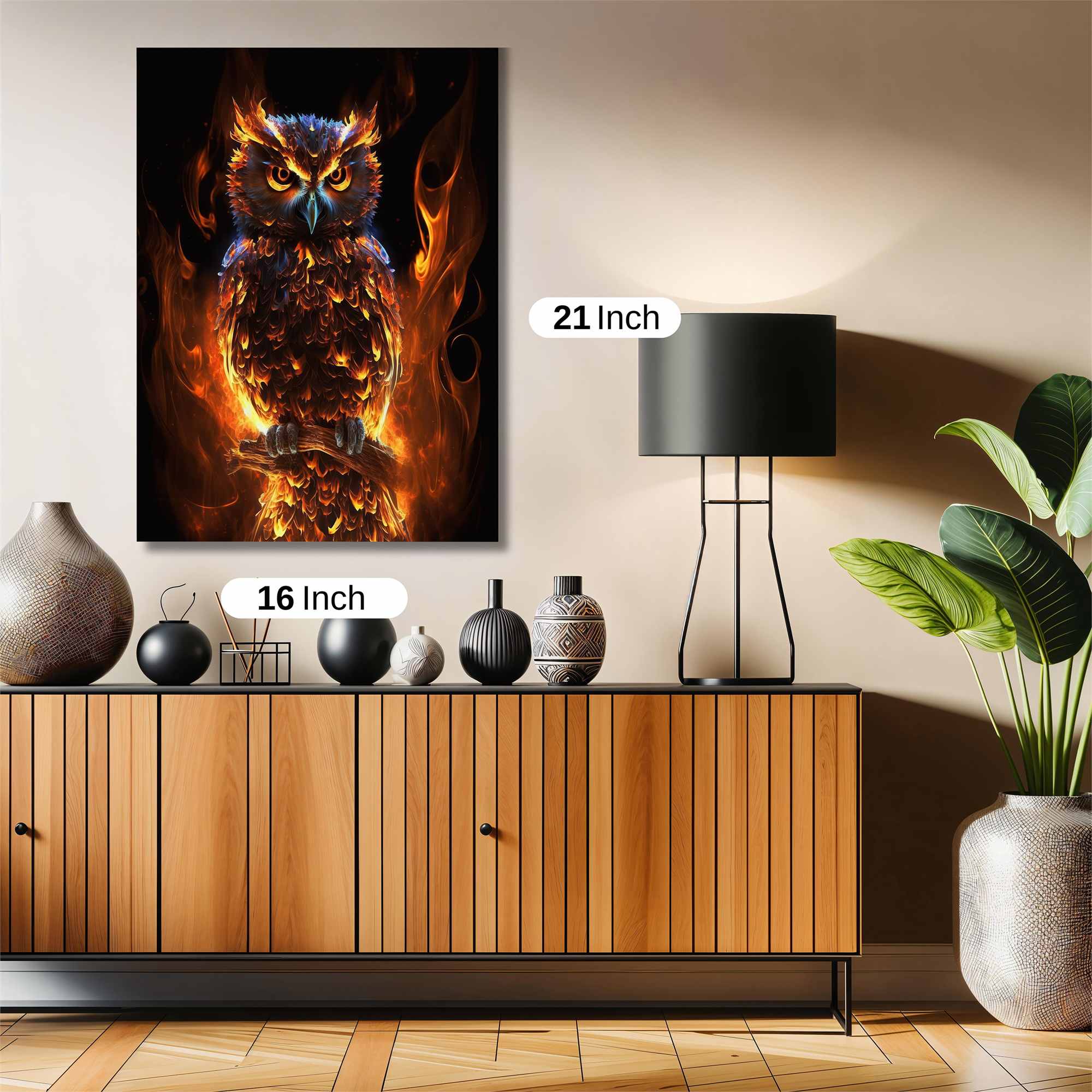 Flame Owl Safe Wall Magnetic / M