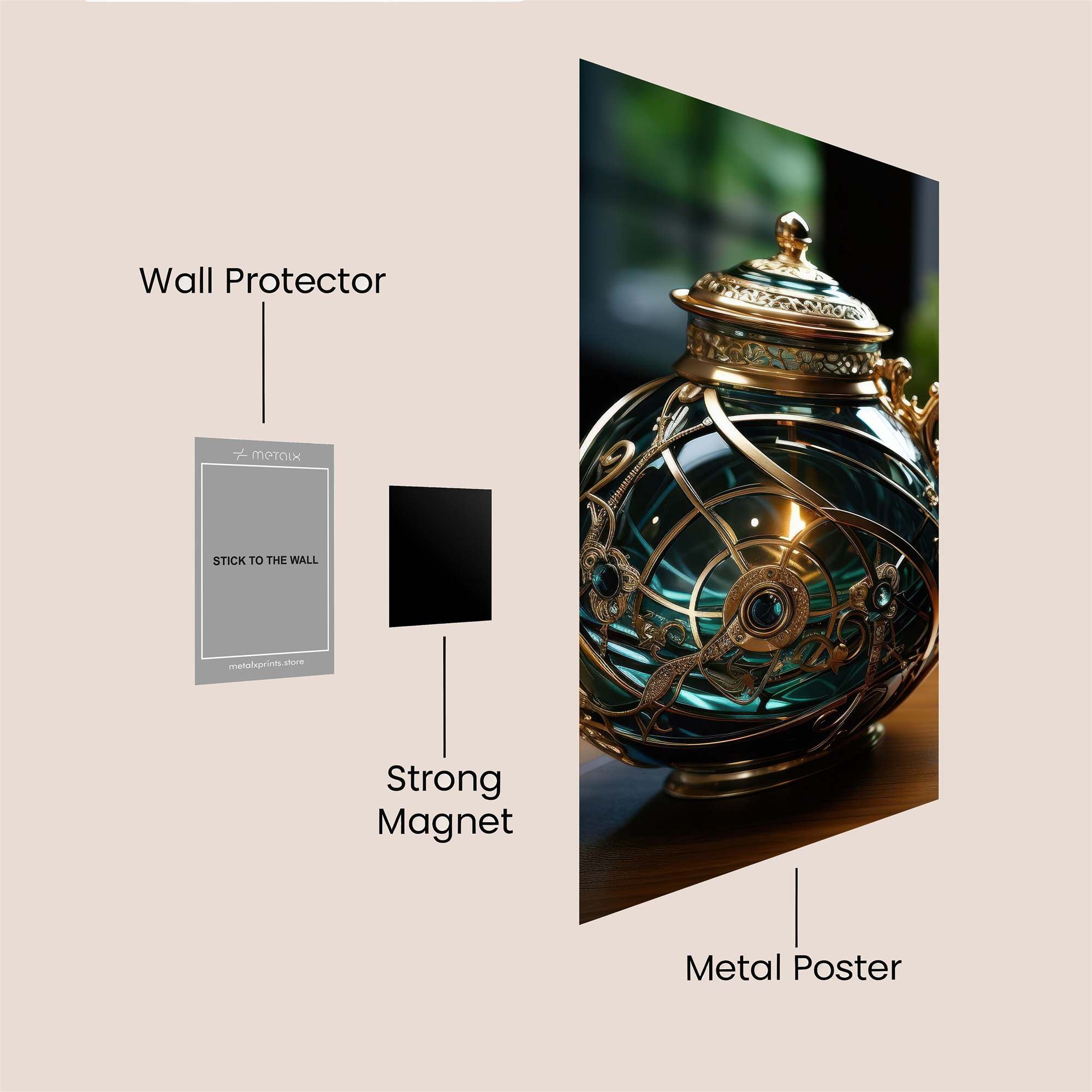 Teapot Enigma Safe Wall Magnetic / M