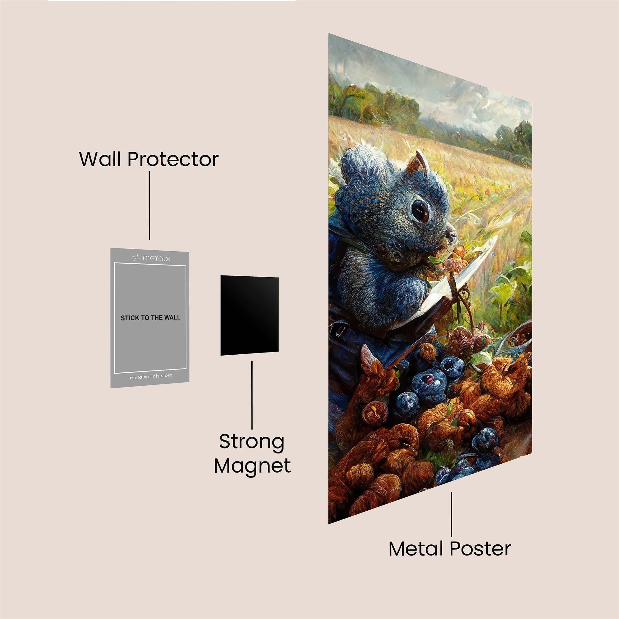 Squirrel Scribe Safe Wall Magnetic / M