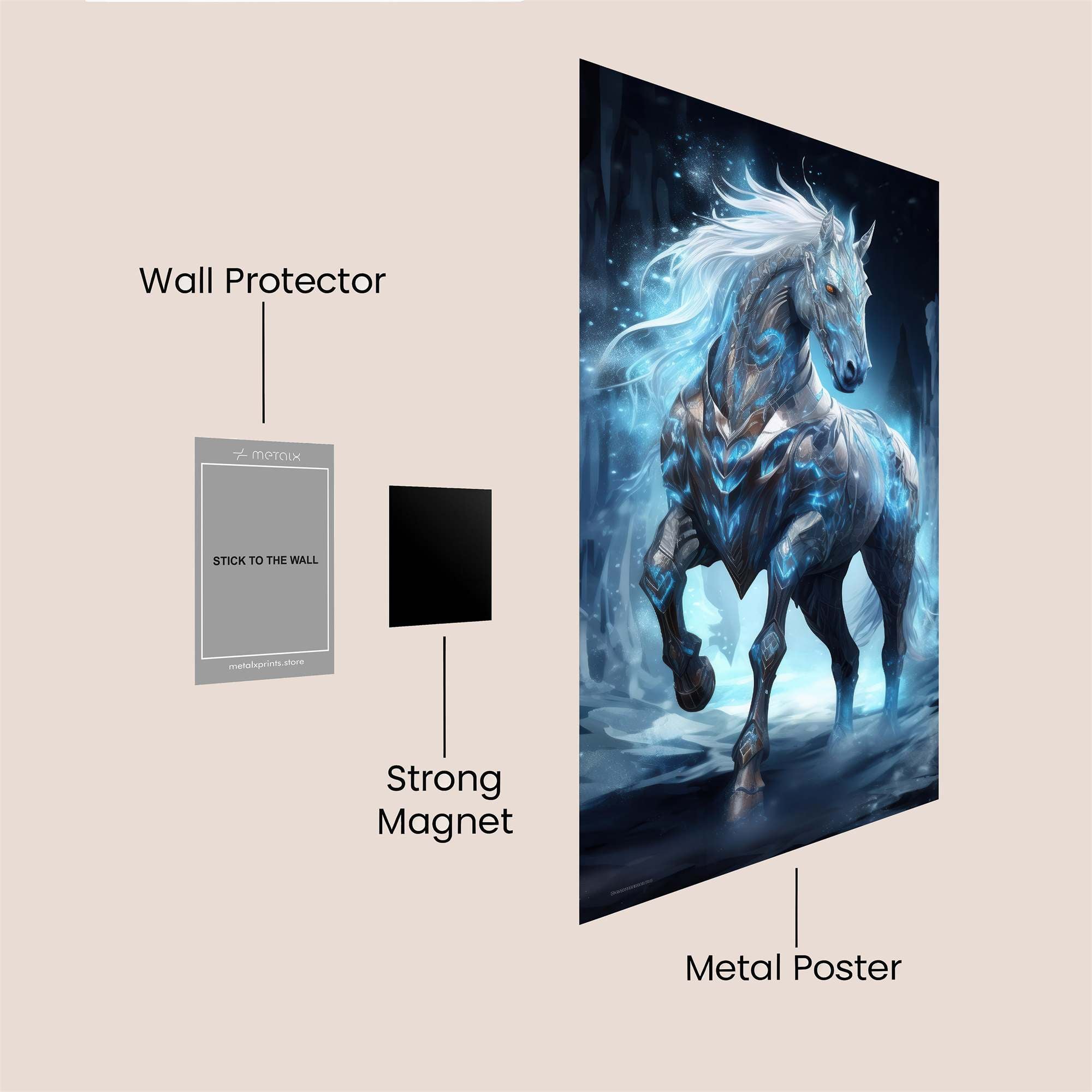 Frostfire Gallop Safe Wall Magnetic / M