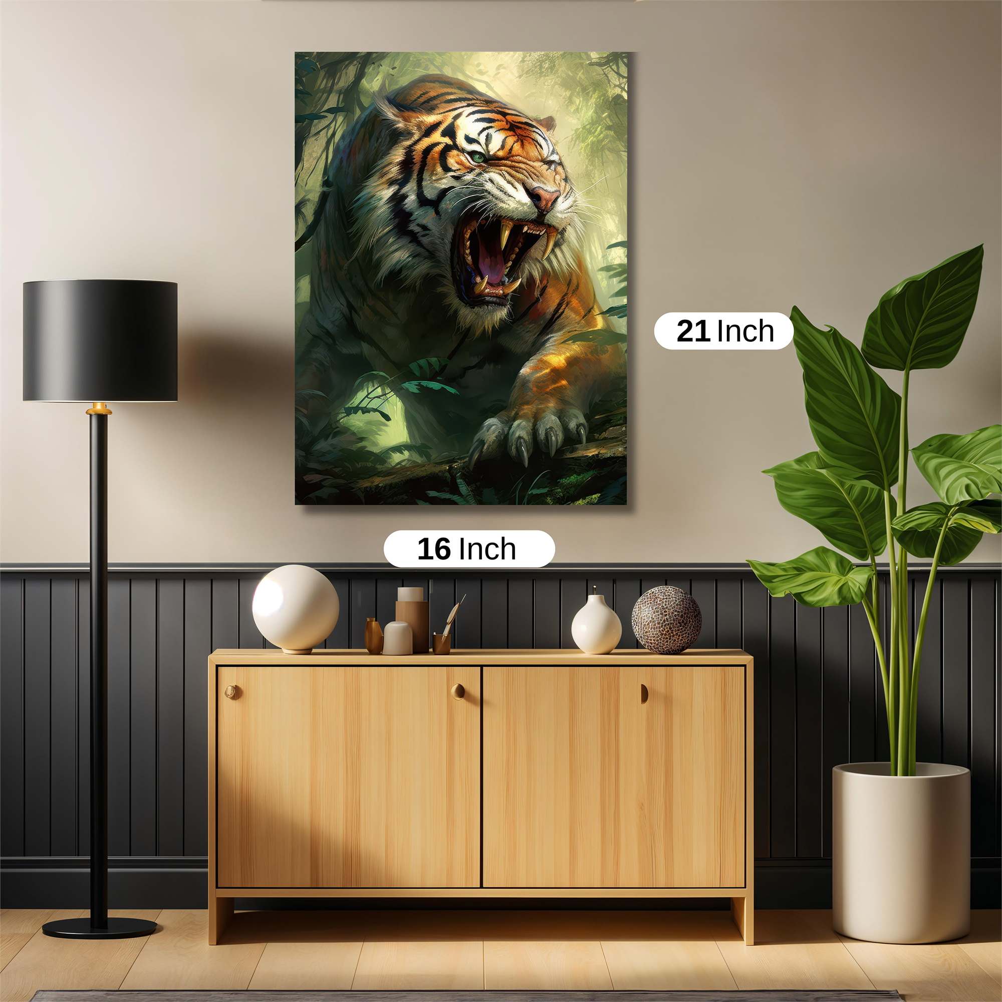 Tiger Ferocity Safe Wall Magnetic / M