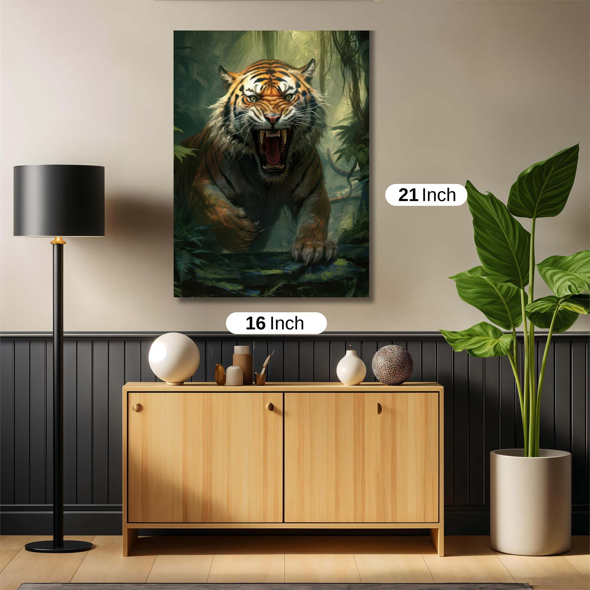 Tiger Ferocity Safe Wall Magnetic / M