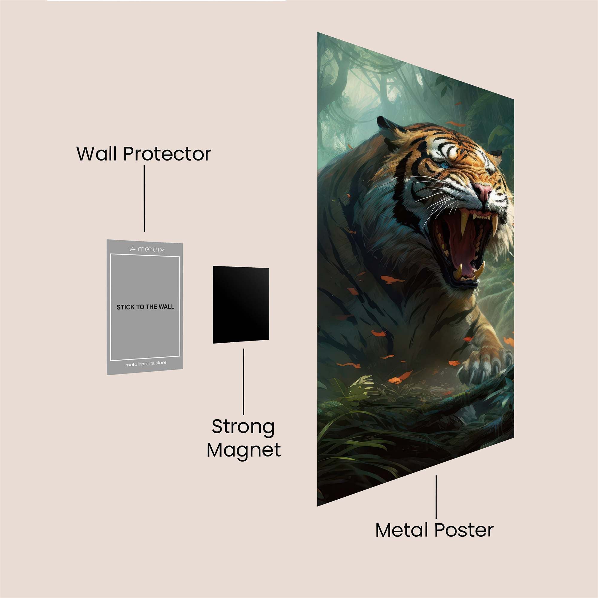 Tiger Rage Safe Wall Magnetic / M