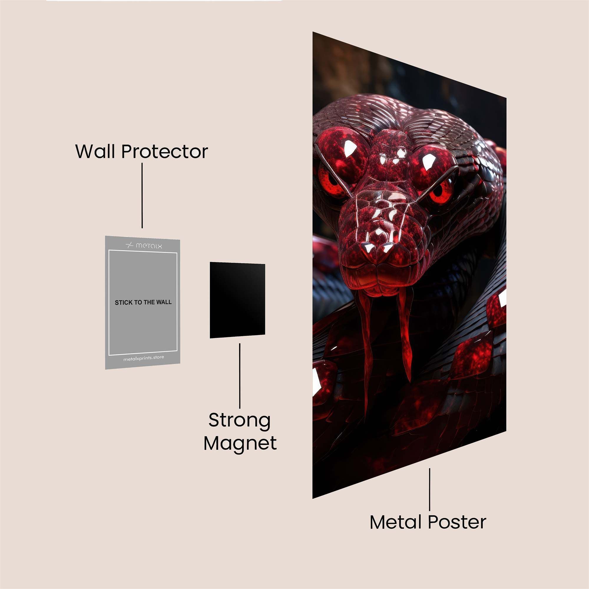 Jewel Serpent Safe Wall Magnetic / M