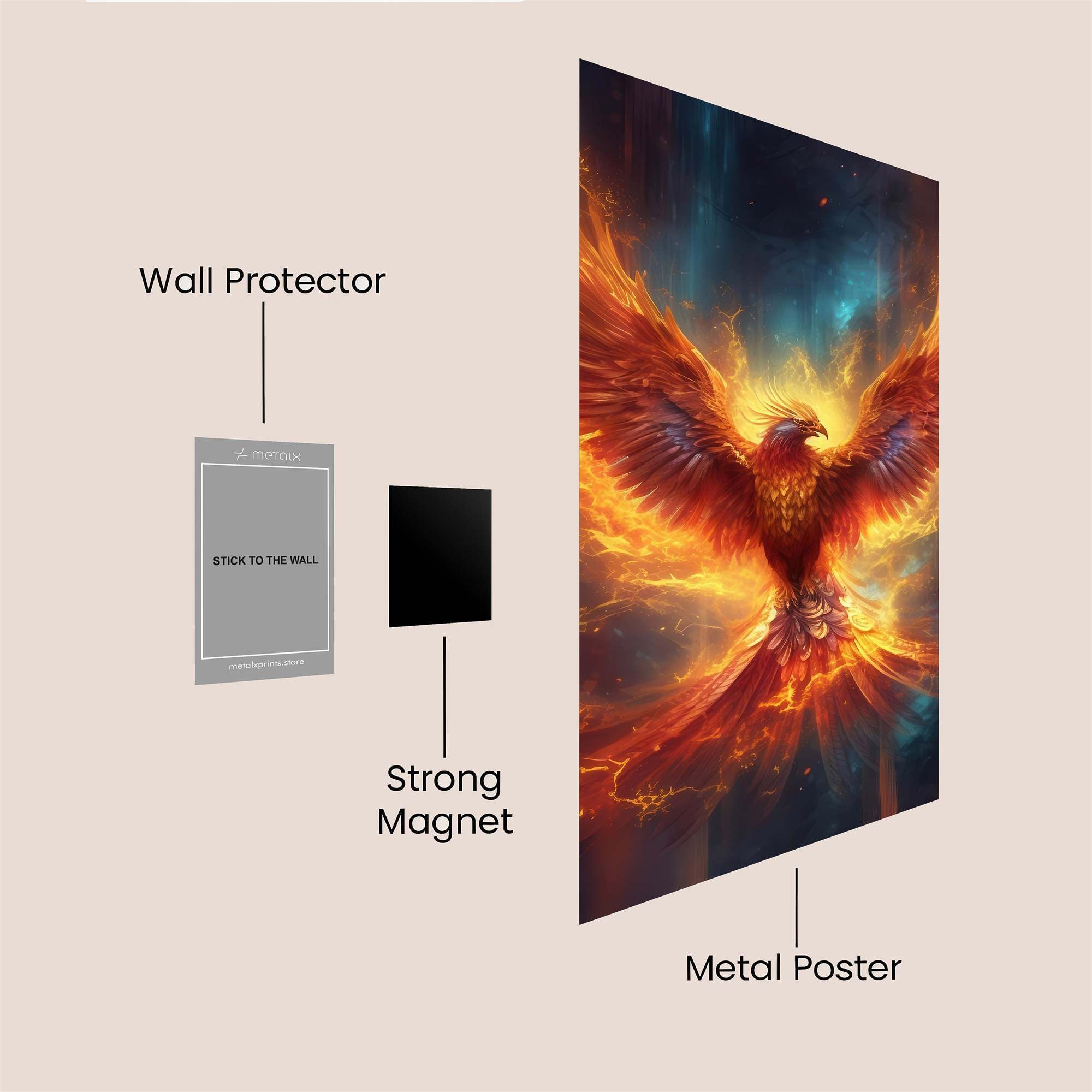 Phoenix Rebirth Safe Wall Magnetic / M