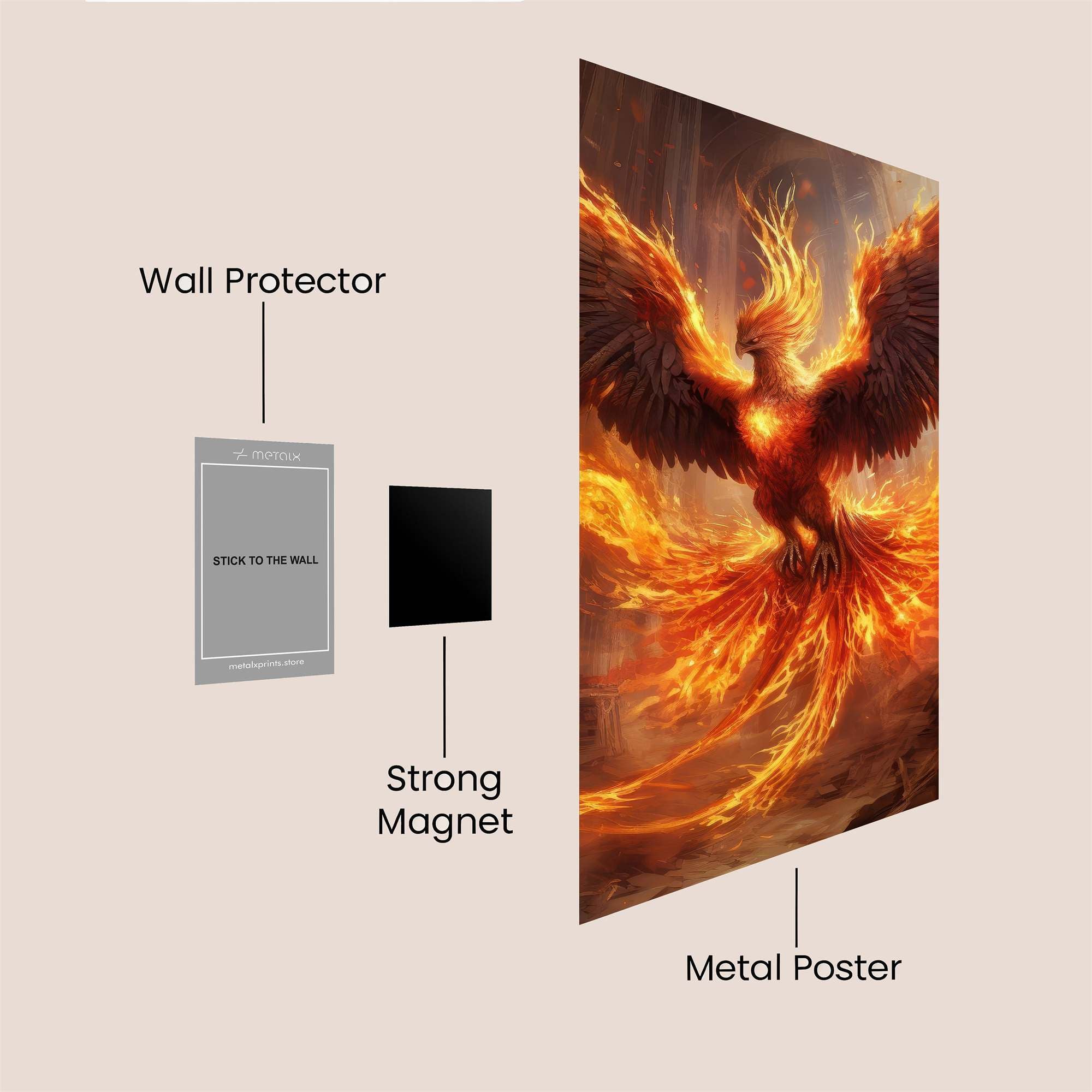 Phoenix Rebirth Safe Wall Magnetic / M