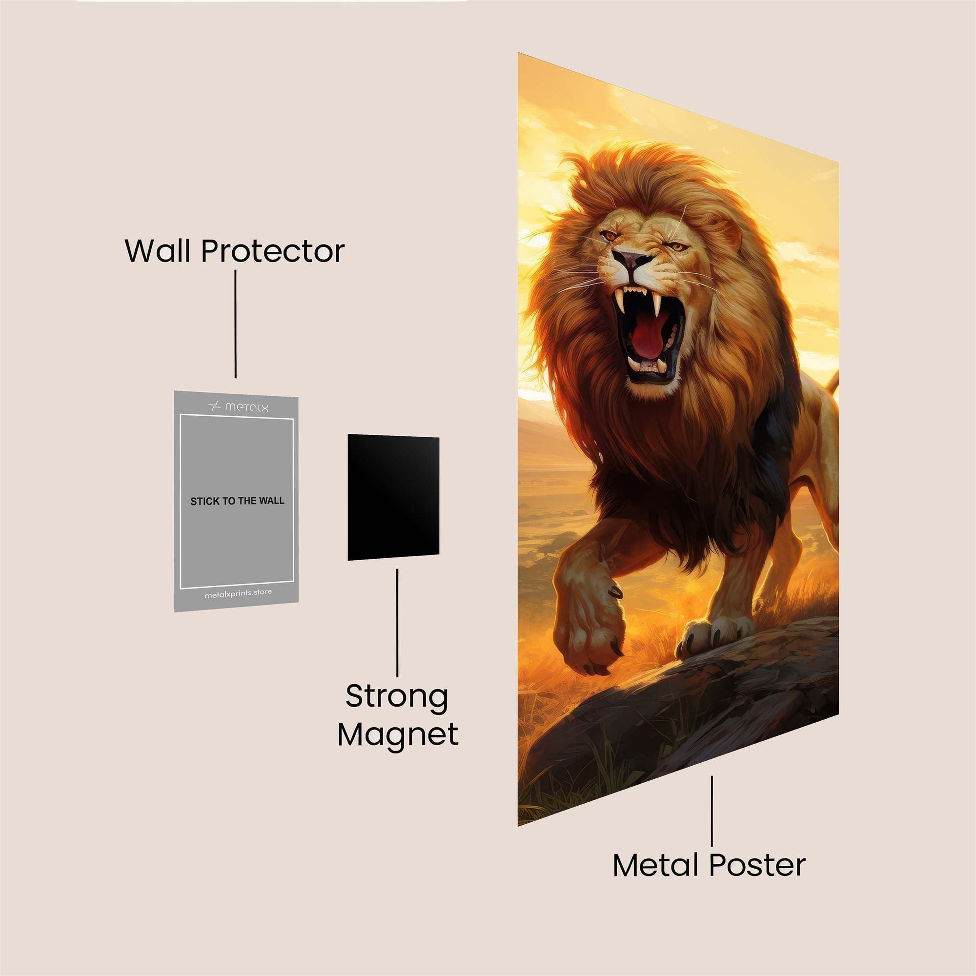 Lion Radiance Safe Wall Magnetic / M