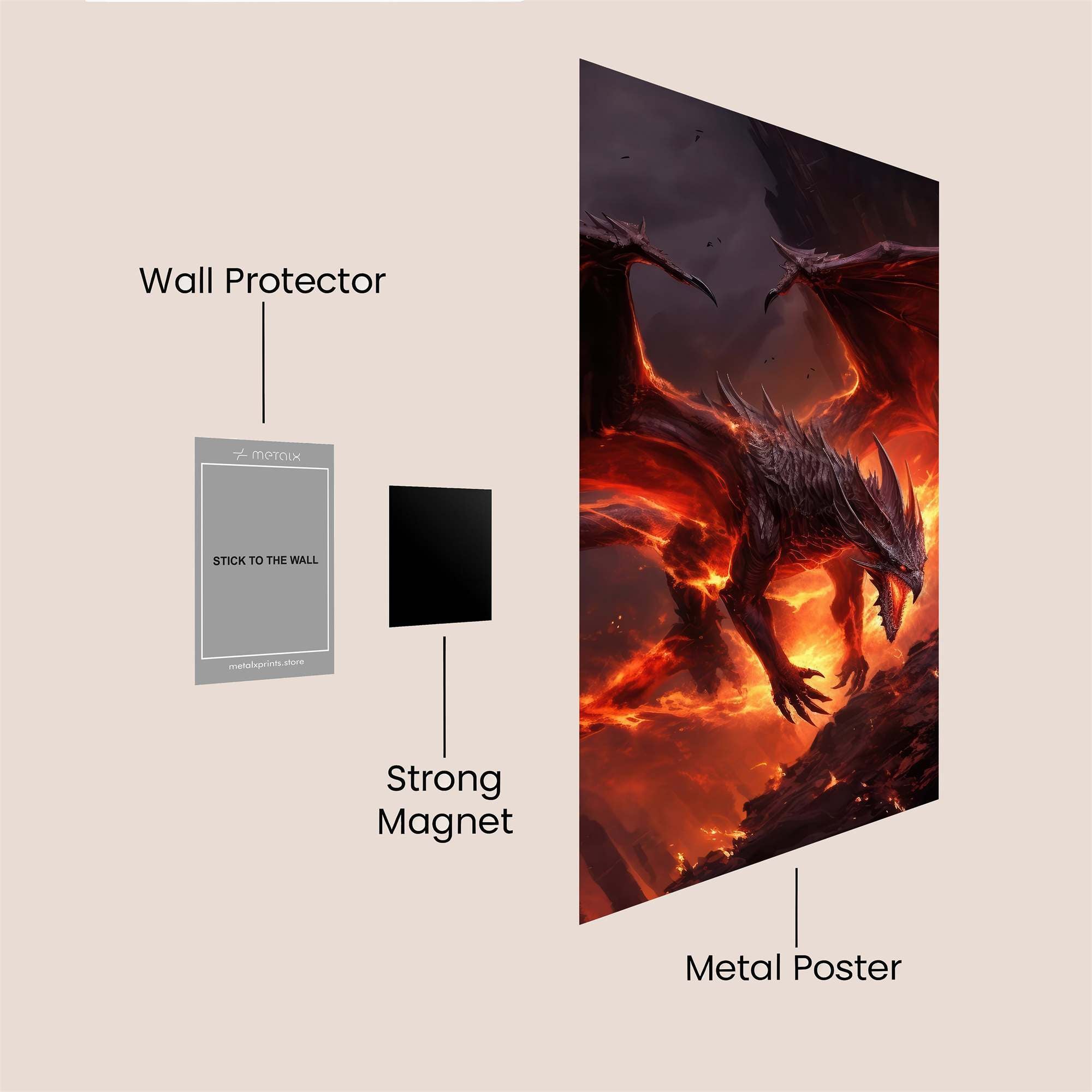 Dragon Inferno Safe Wall Magnetic / M