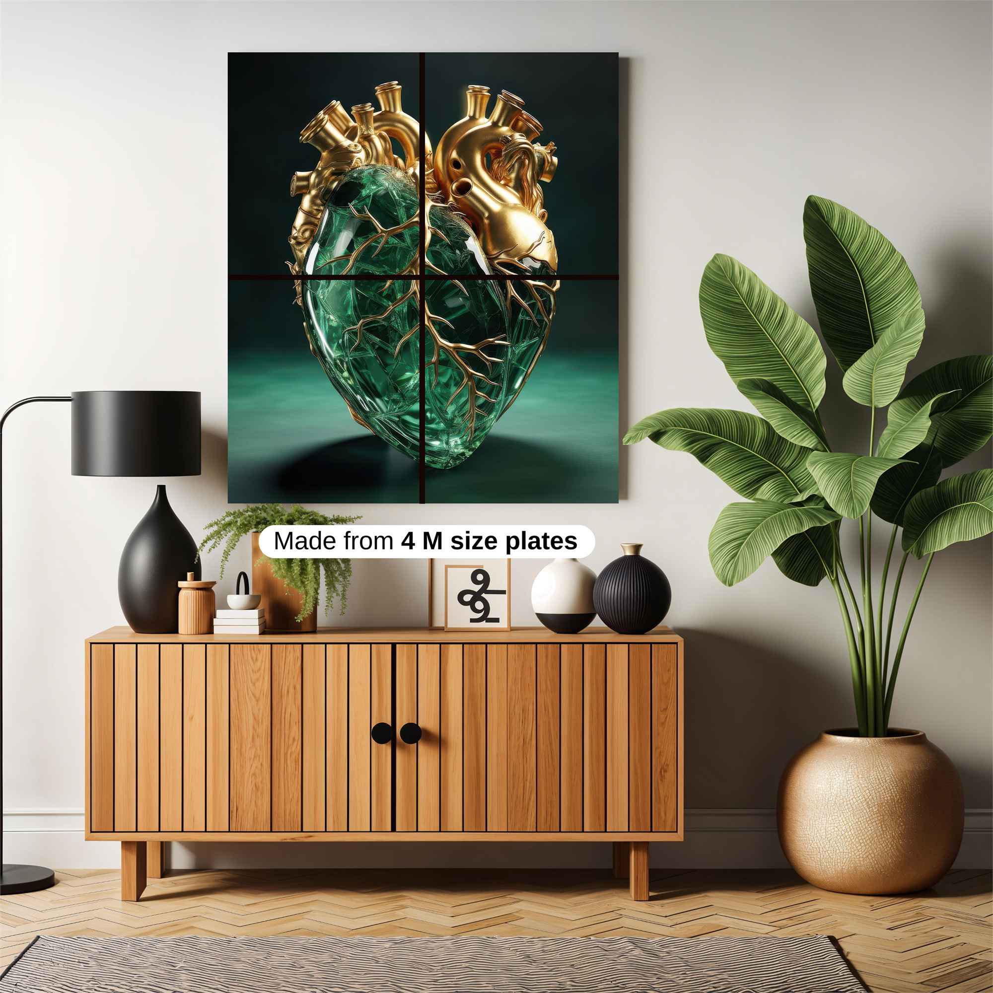 Crystal Heart Safe Wall Magnetic / M