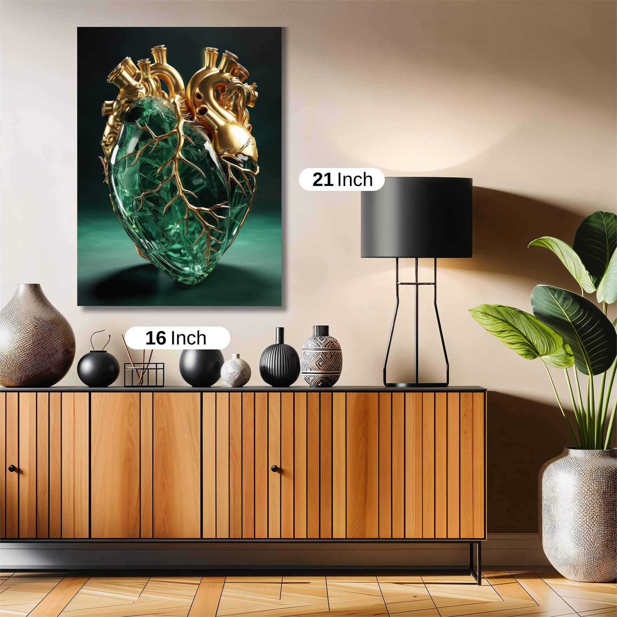 Crystal Heart Safe Wall Magnetic / M