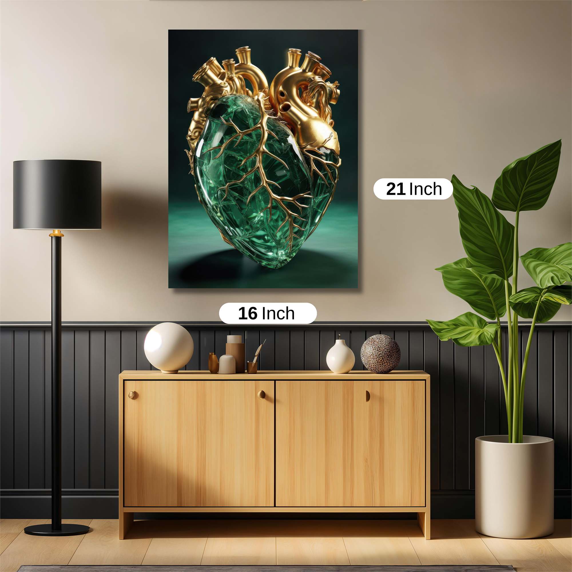 Crystal Heart Safe Wall Magnetic / M