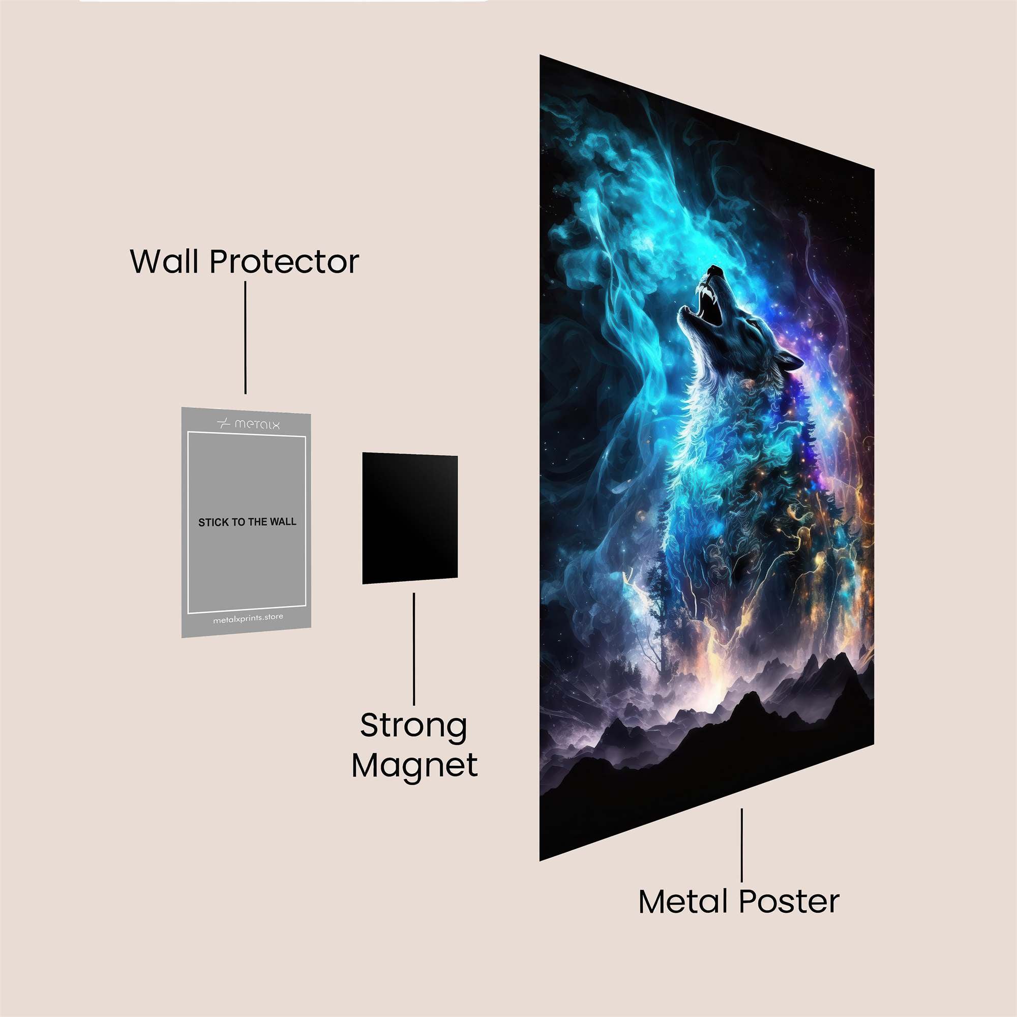 Wolf Radiance Safe Wall Magnetic / M