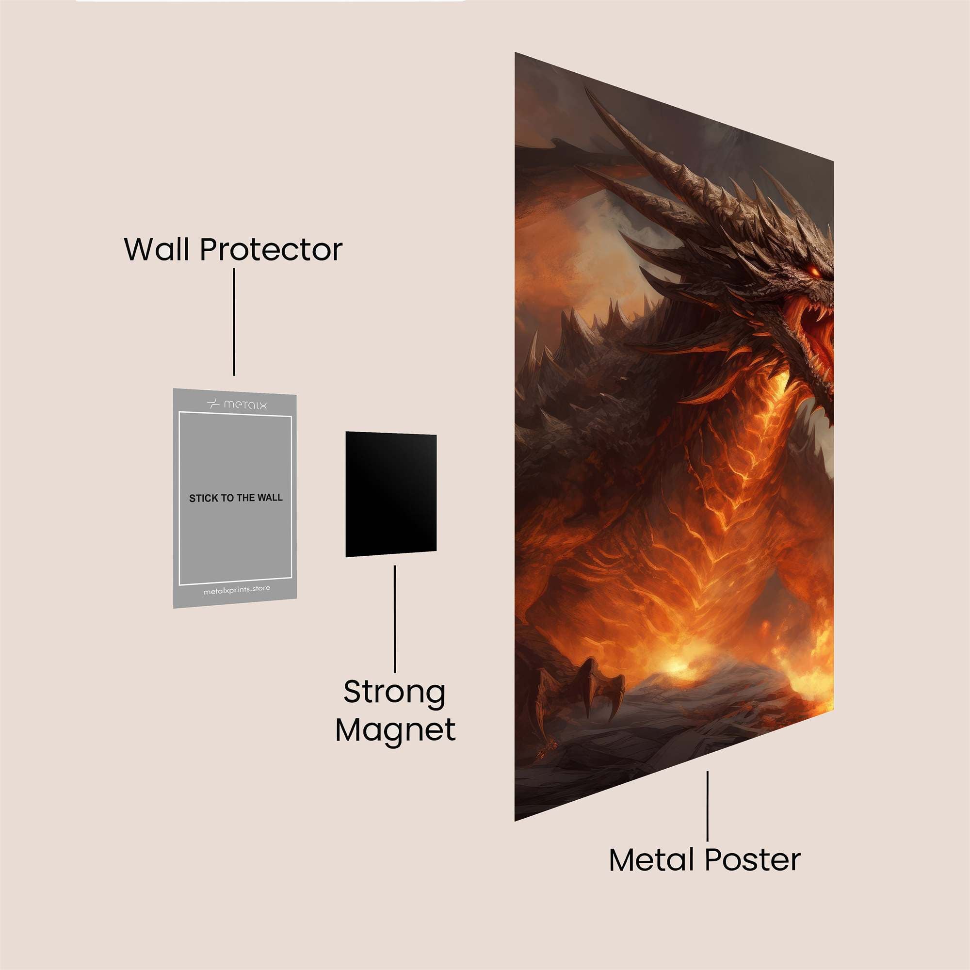 Dragon Inferno Safe Wall Magnetic / M