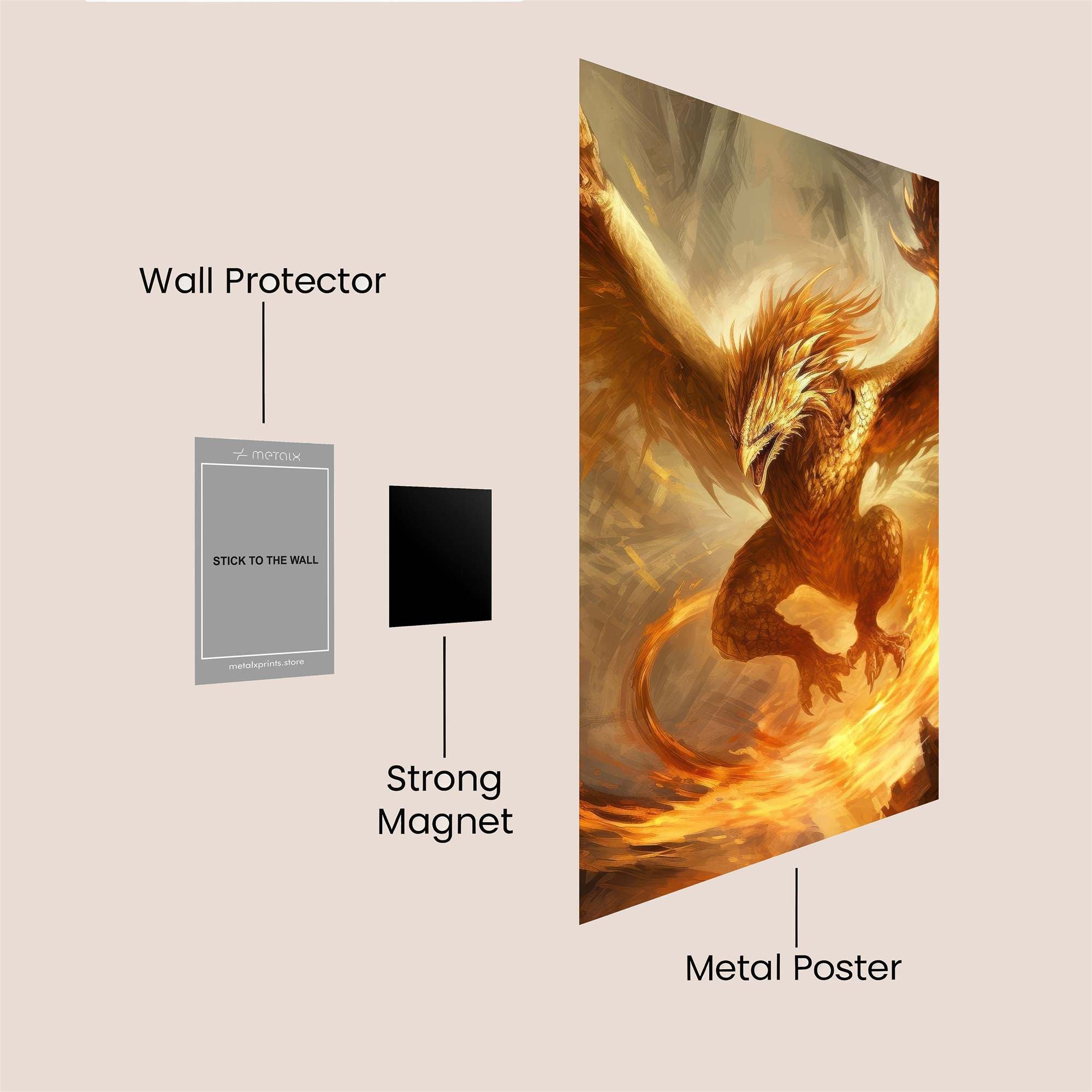 Phoenix Blaze Safe Wall Magnetic / M