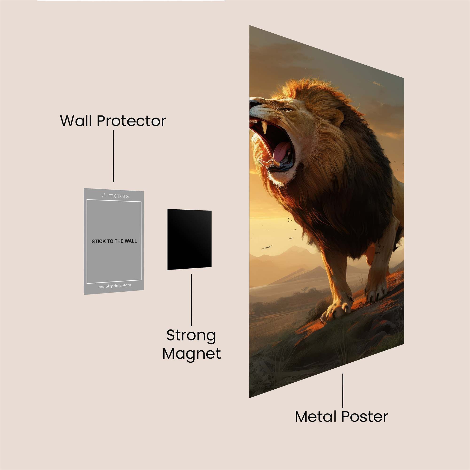Lion Majesty Safe Wall Magnetic / M