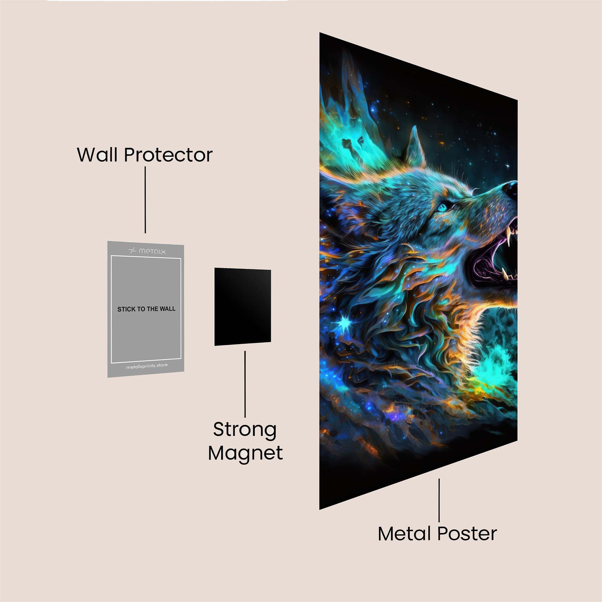 Cosmic Howl Safe Wall Magnetic / M