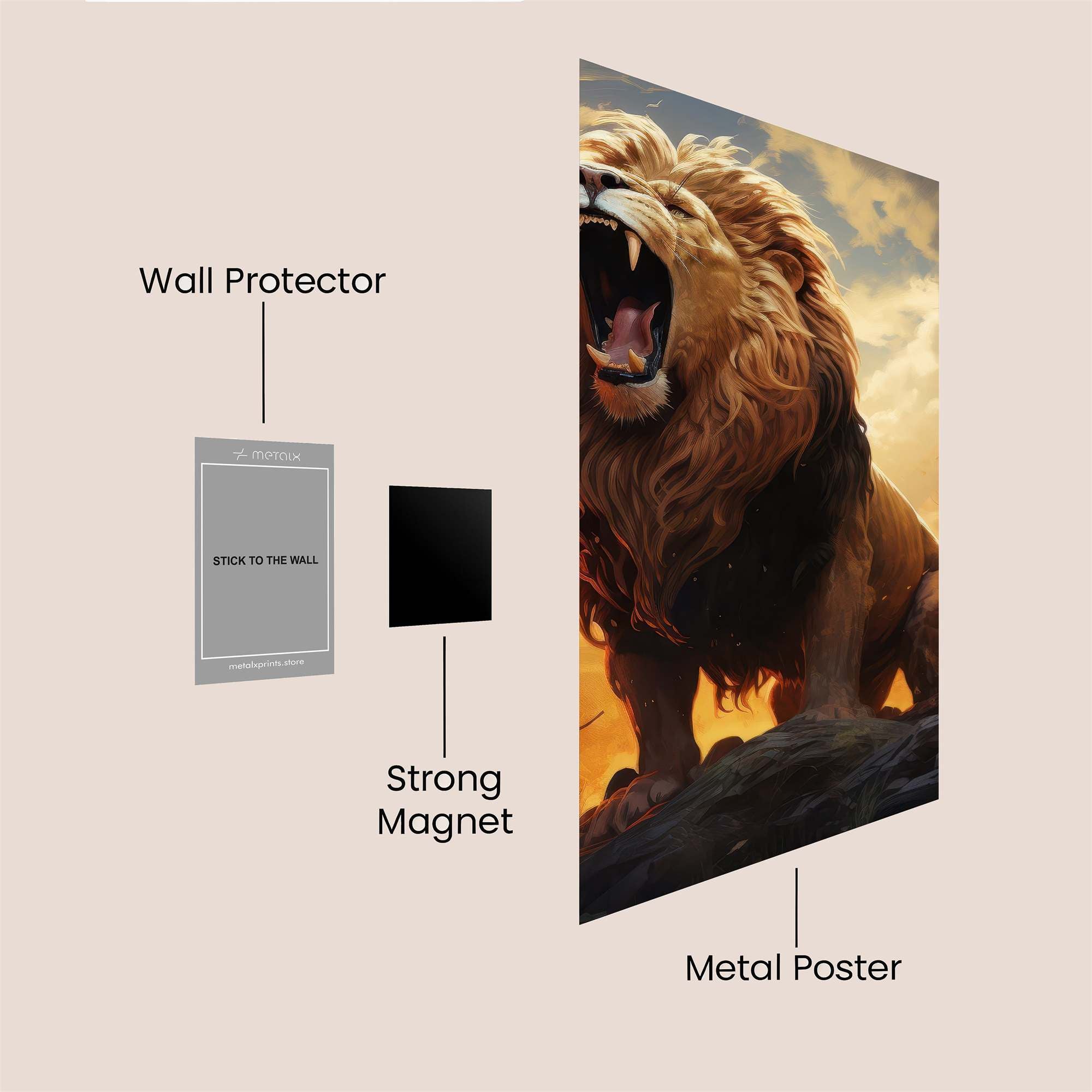 Lion Majesty Safe Wall Magnetic / M