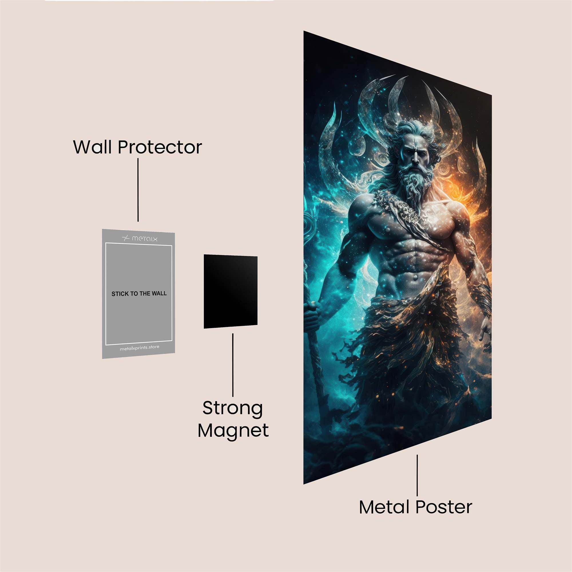 Poseidon Fierce Safe Wall Magnetic / M