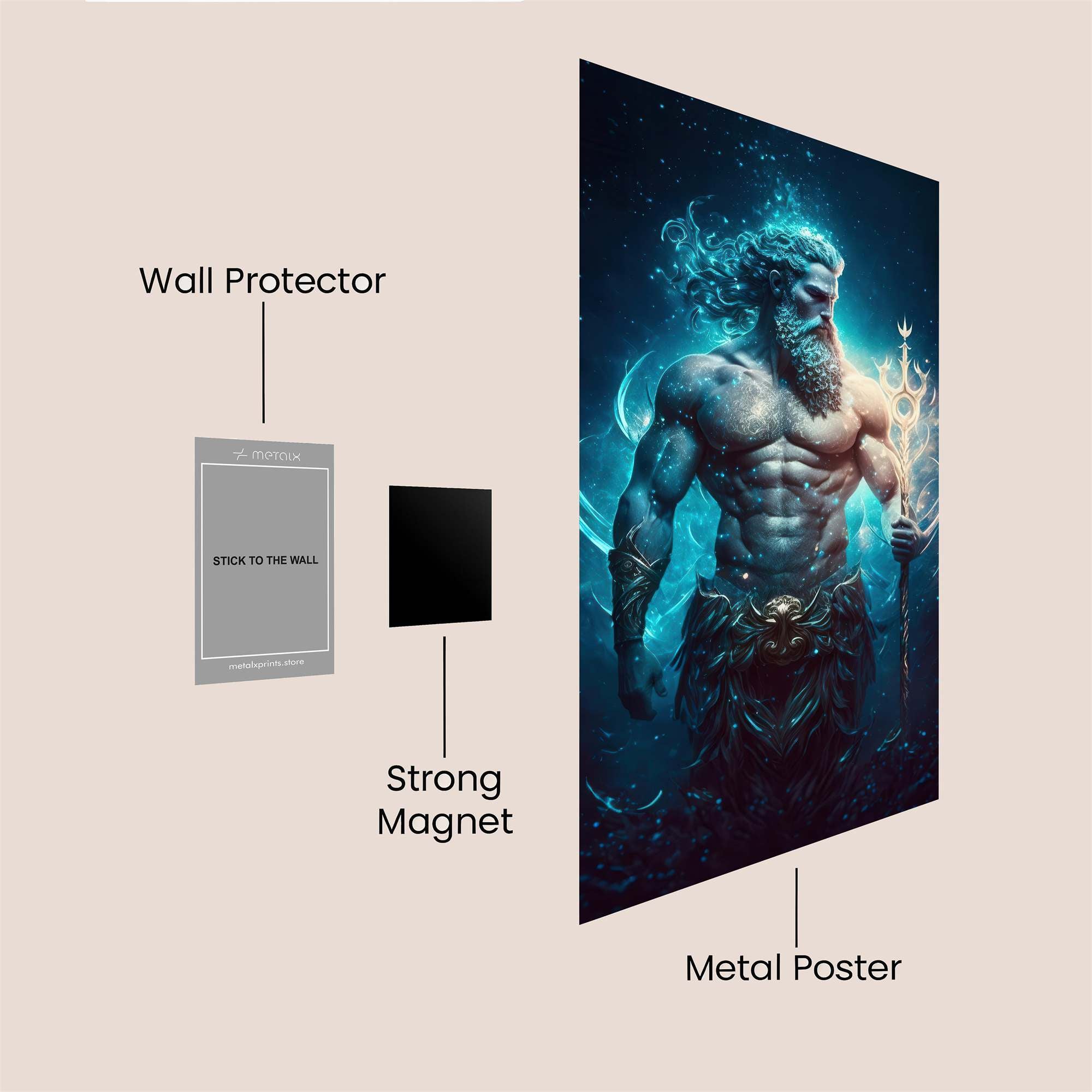 Poseidon Enigmatic Safe Wall Magnetic / M