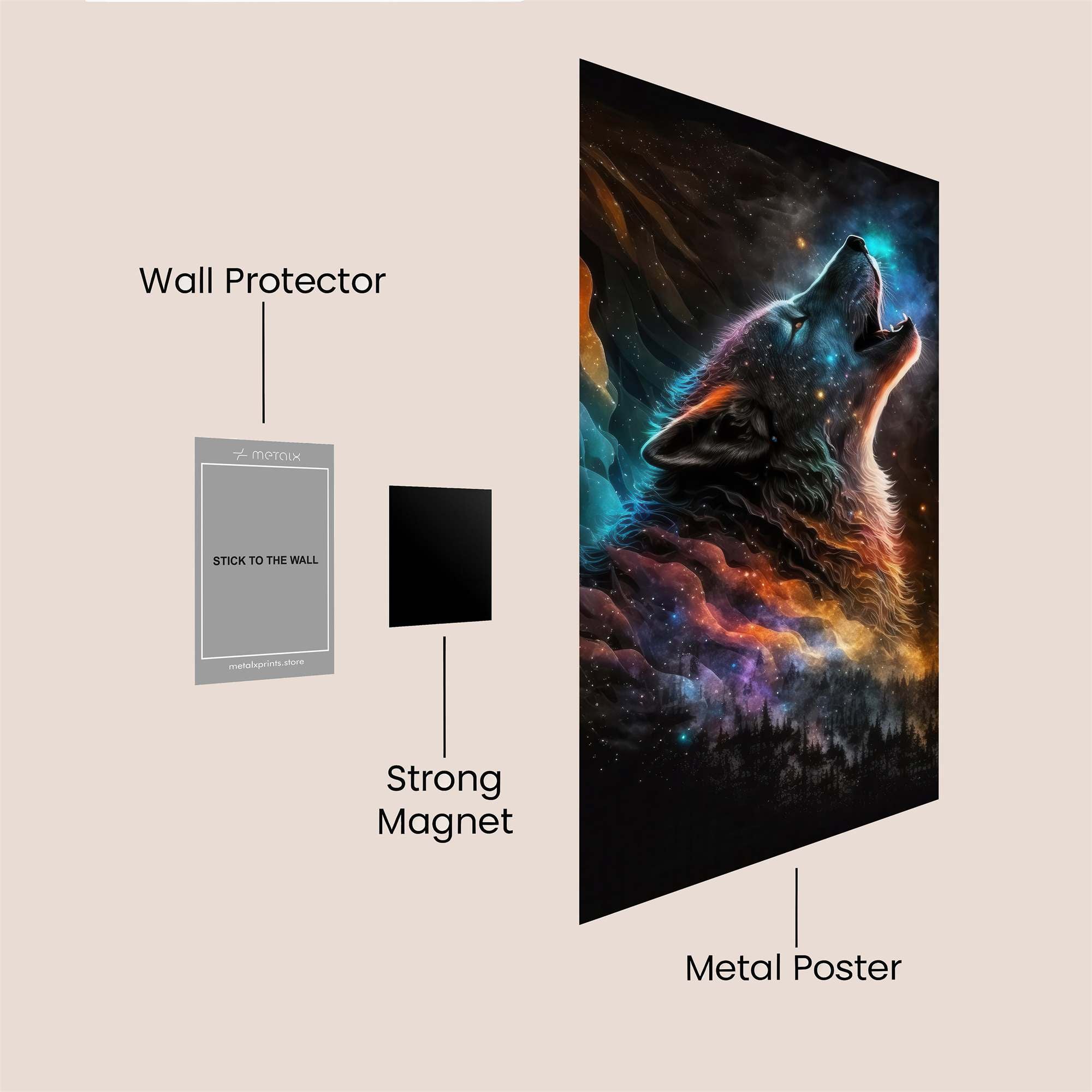 Wolf Nebula Safe Wall Magnetic / M