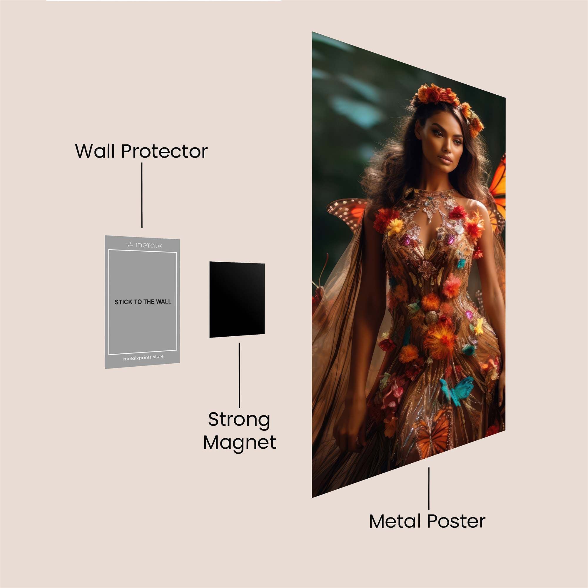 Butterfly Enchantment Safe Wall Magnetic / M