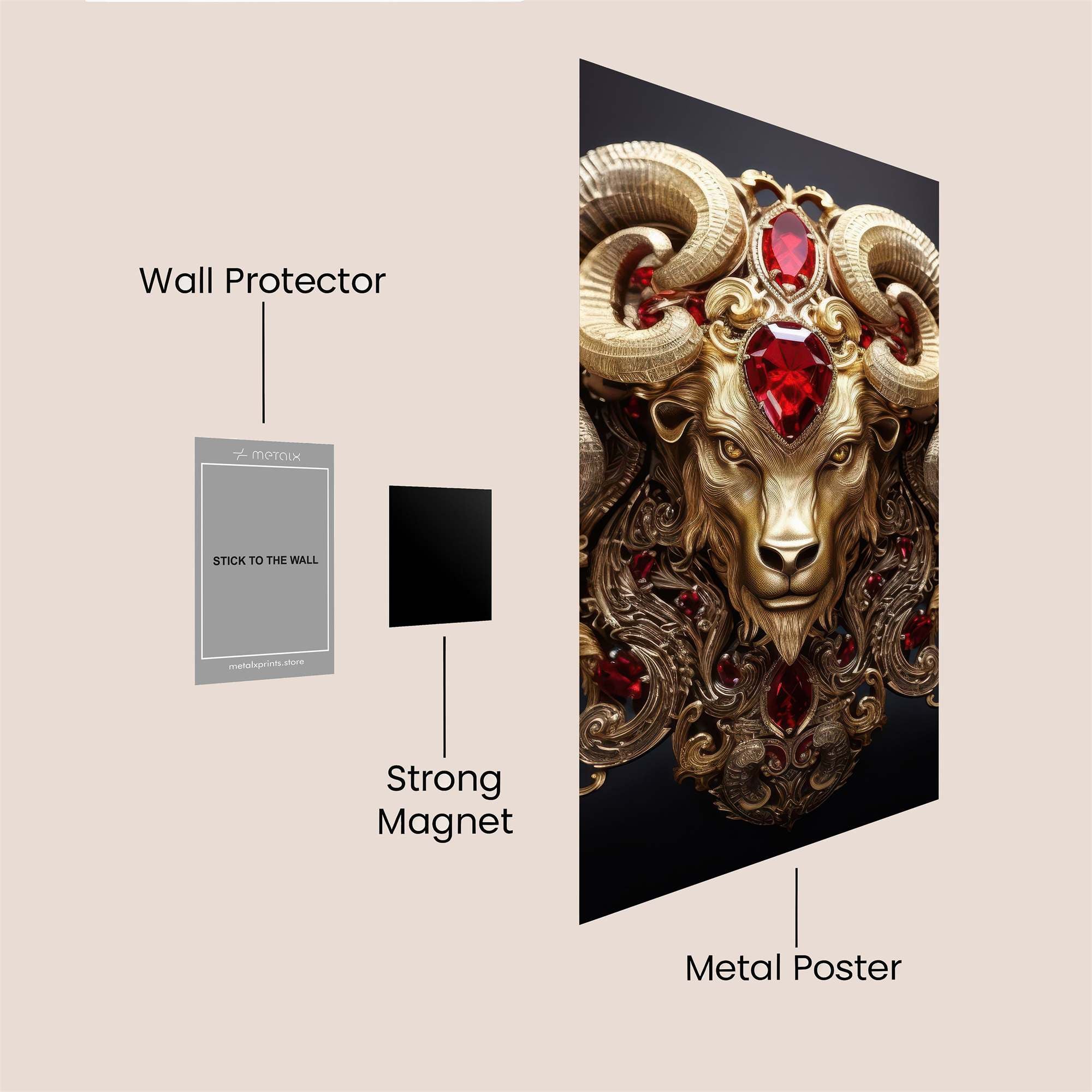 Aries Majestic Safe Wall Magnetic / M