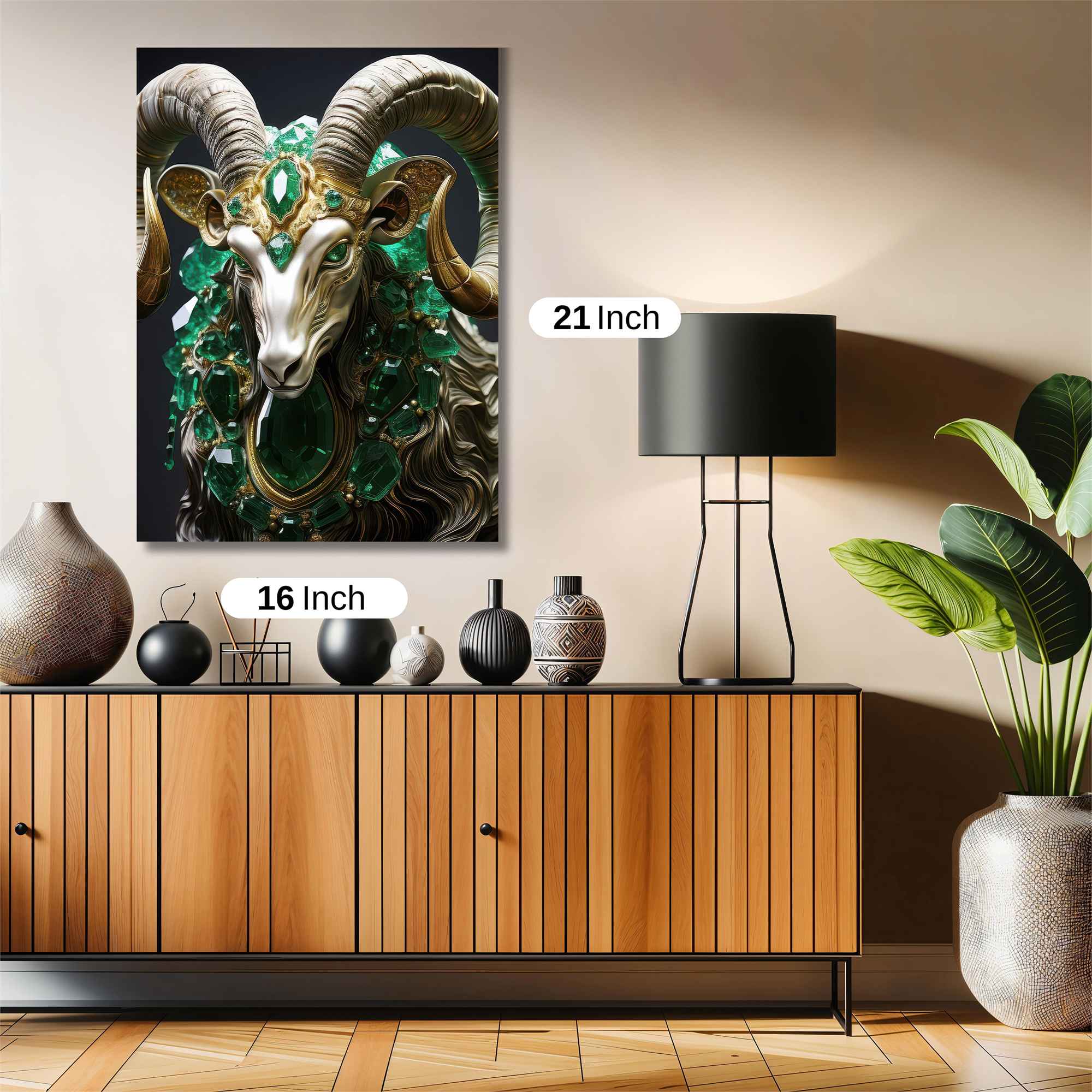 Jeweled Ram Safe Wall Magnetic / M