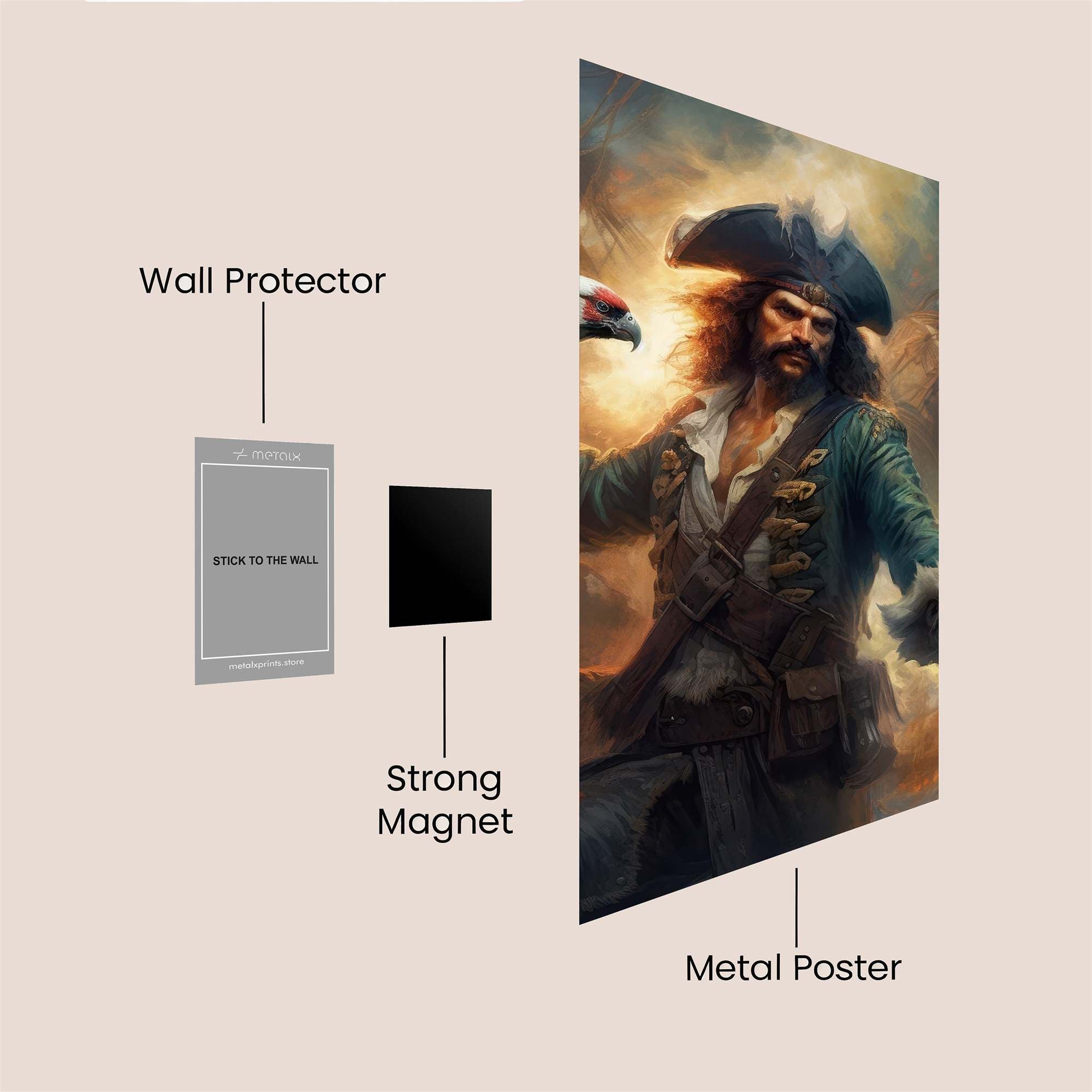 Pirate Adventurous Safe Wall Magnetic / M