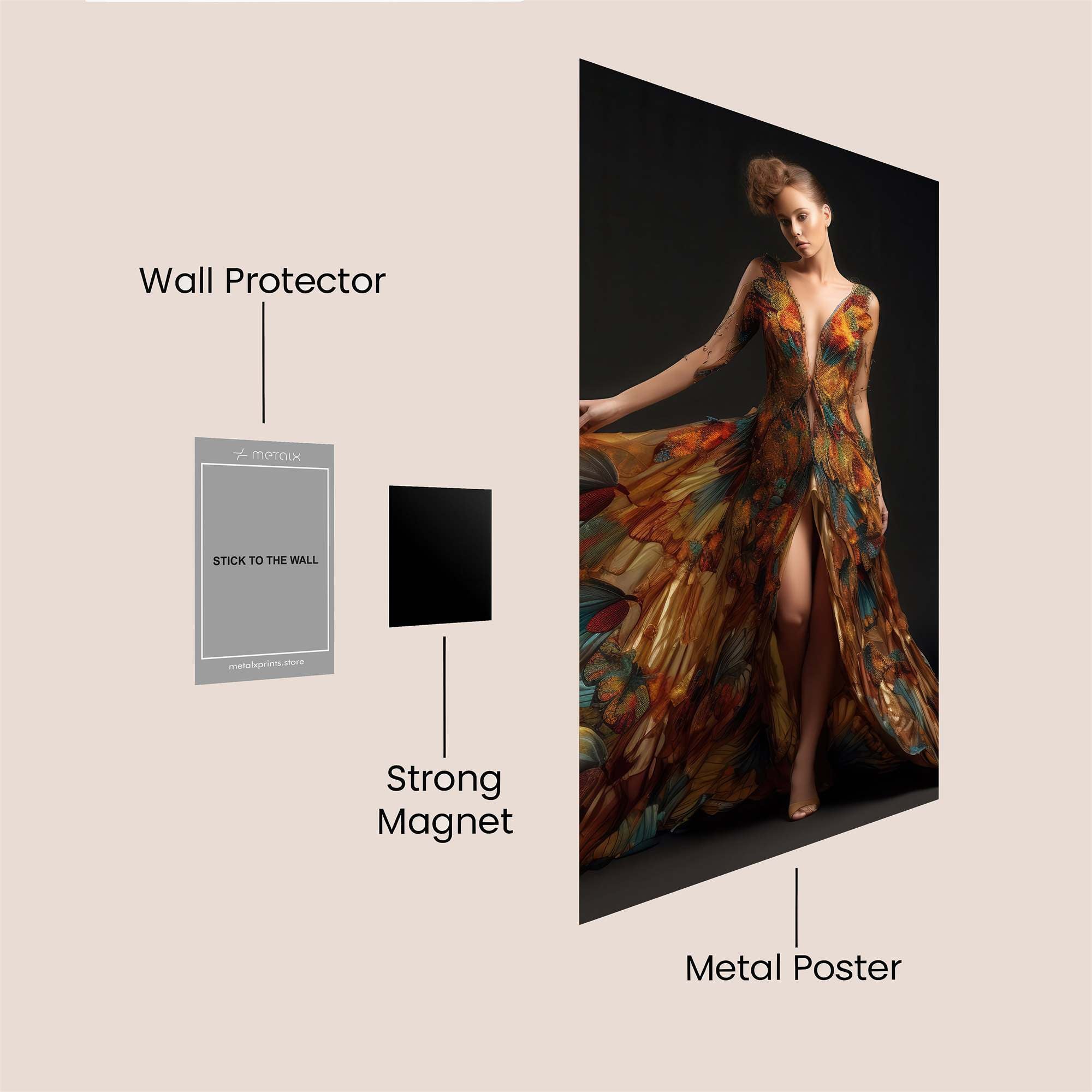 Butterfly Elegance Safe Wall Magnetic / M