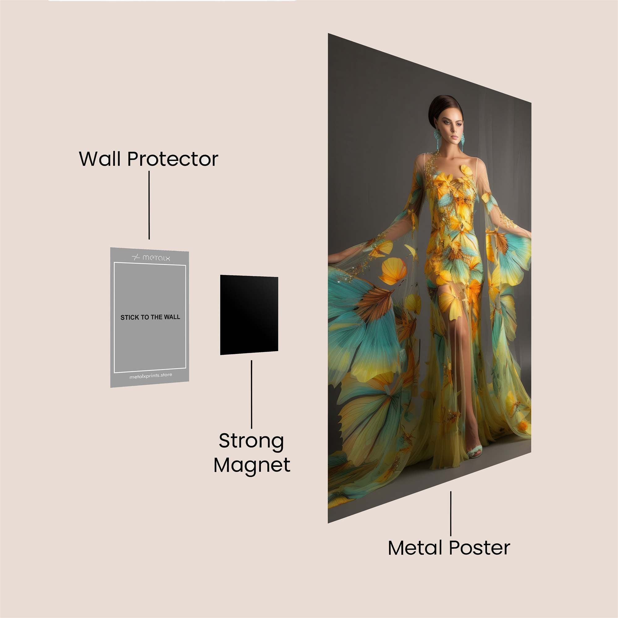 Butterfly Elegance Safe Wall Magnetic / M