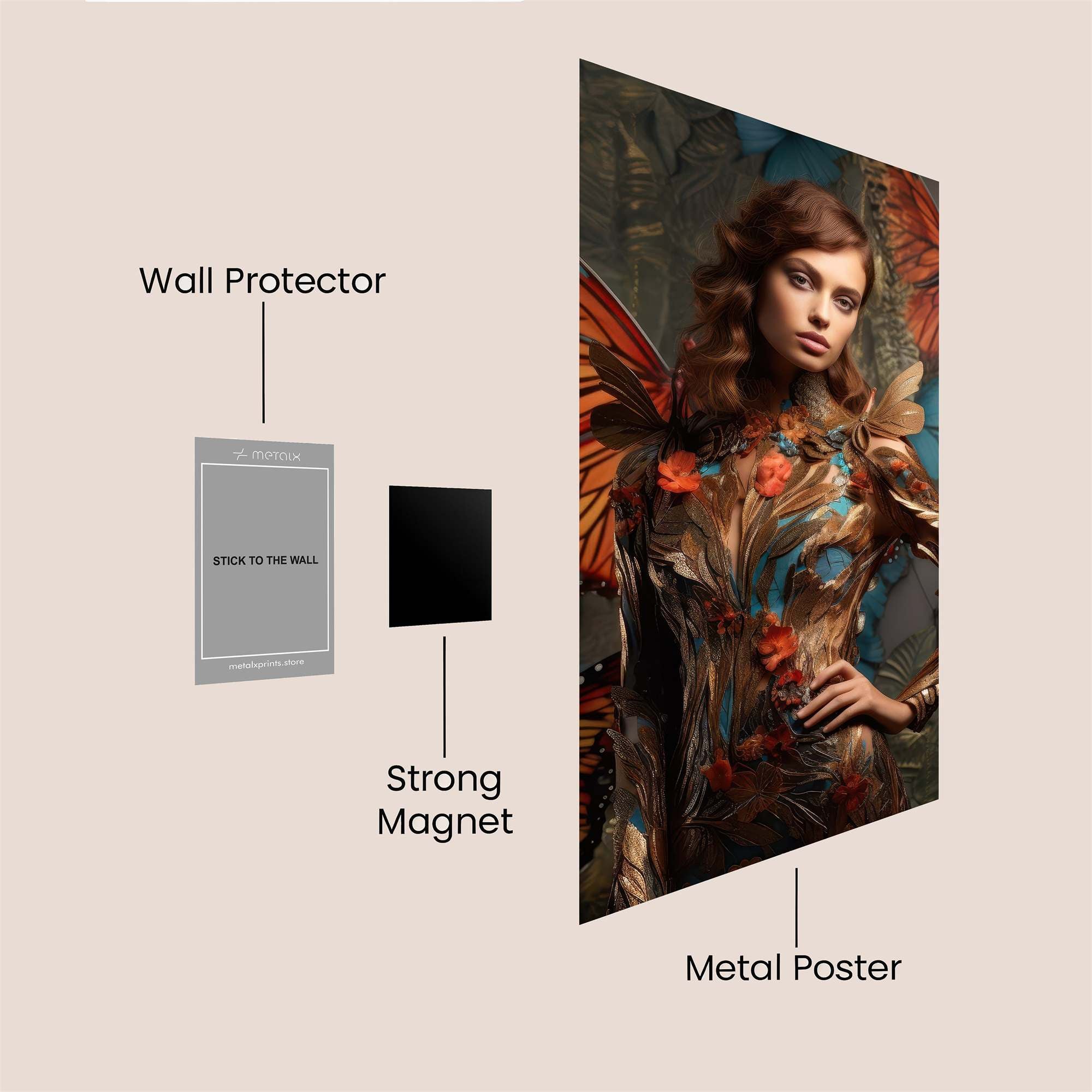 Butterfly Enigma Safe Wall Magnetic / M