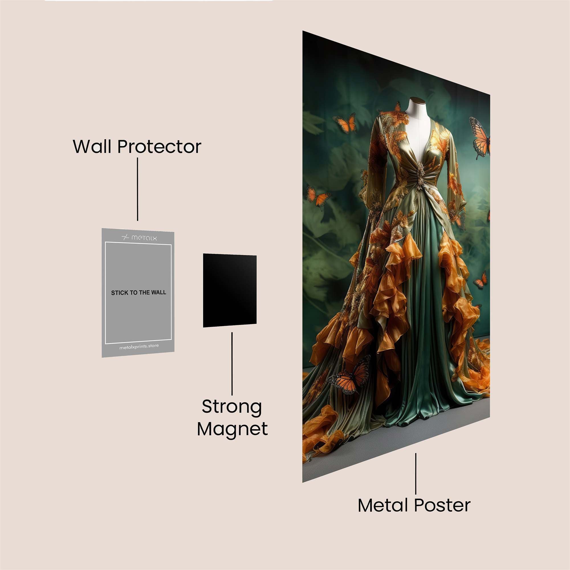 Butterfly Enchantment Safe Wall Magnetic / M