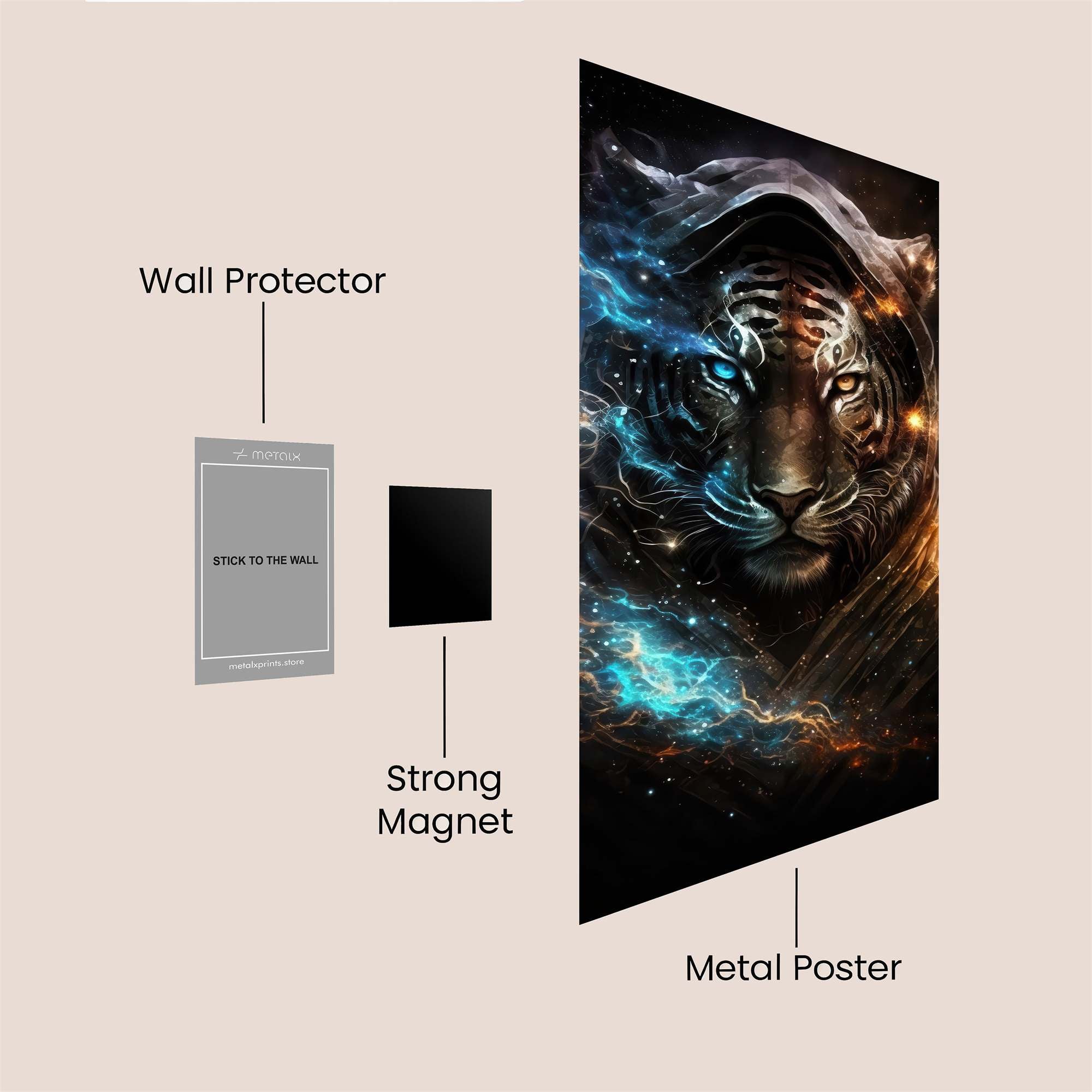 Tiger Mystic Safe Wall Magnetic / M