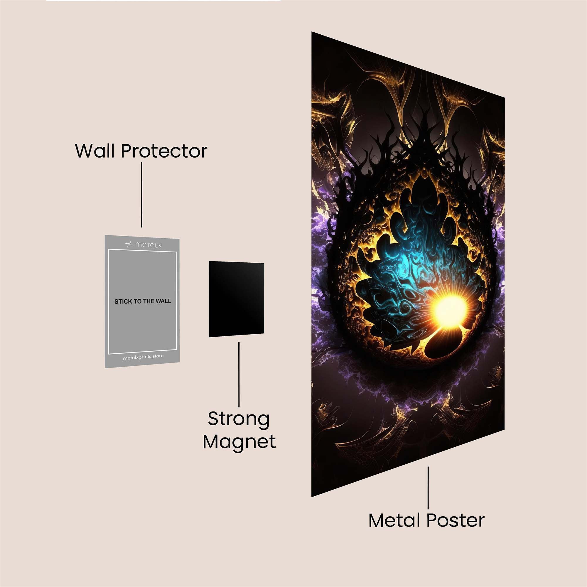 Mystic Glow Safe Wall Magnetic / M