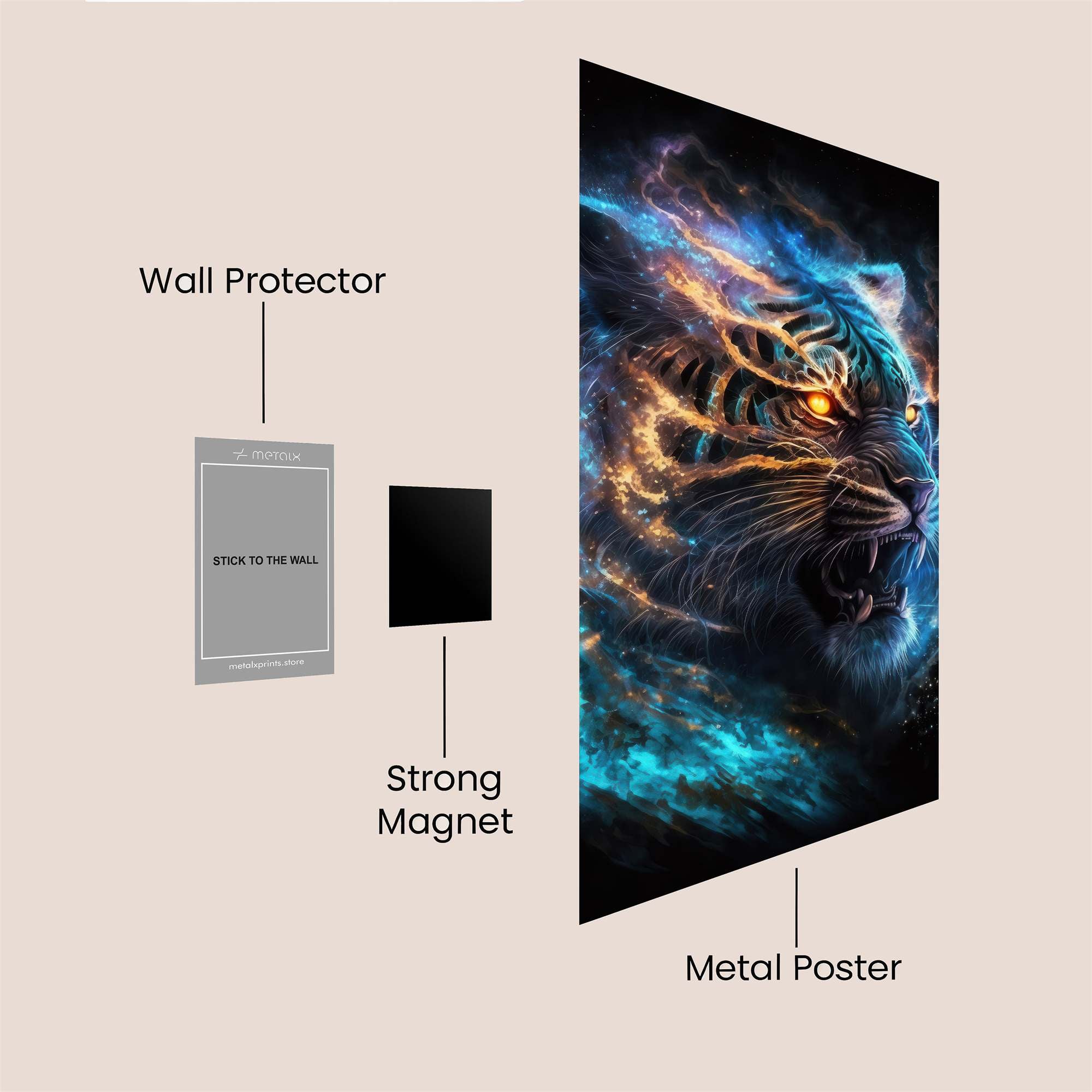 Tiger Blaze Safe Wall Magnetic / M
