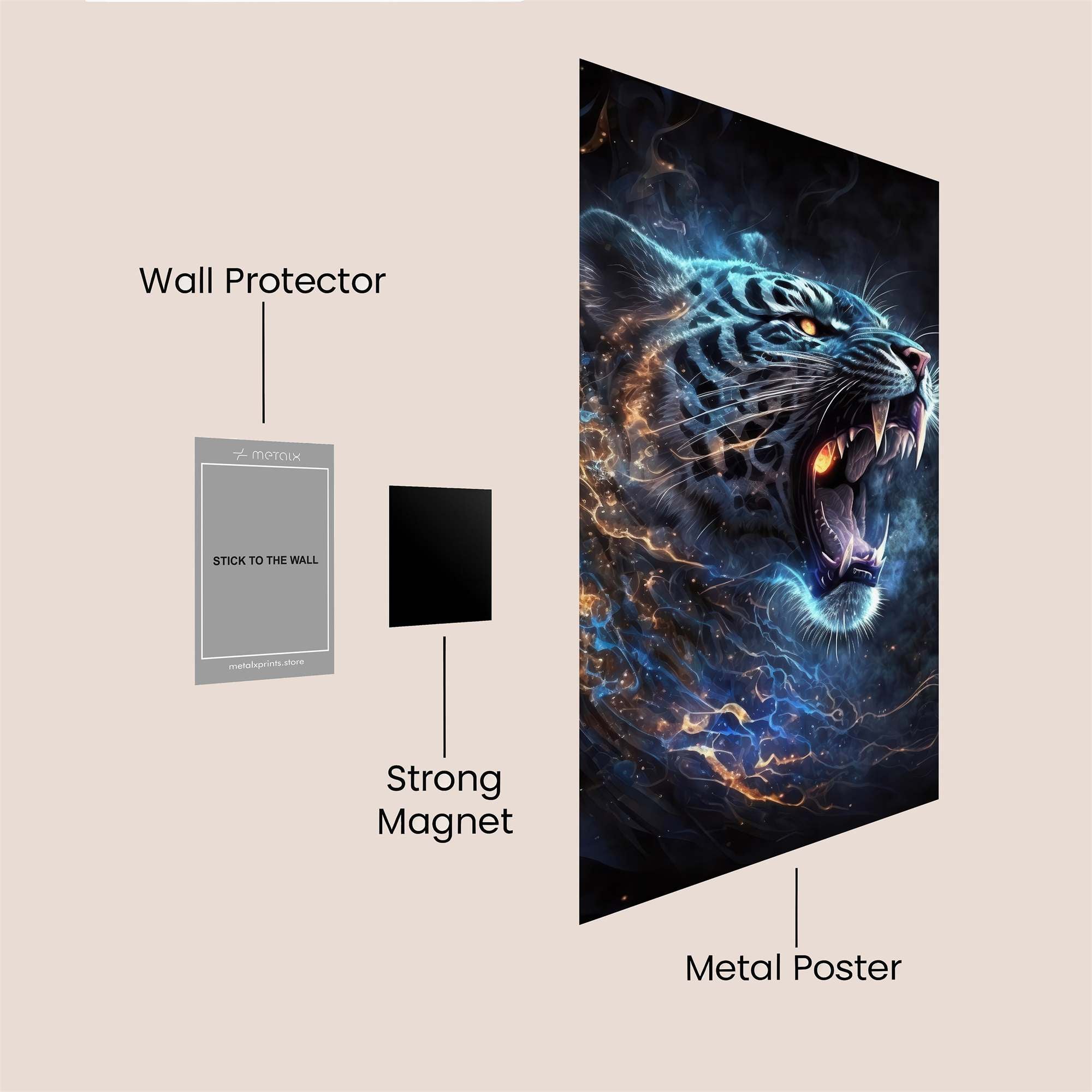 Tiger Blaze Safe Wall Magnetic / M