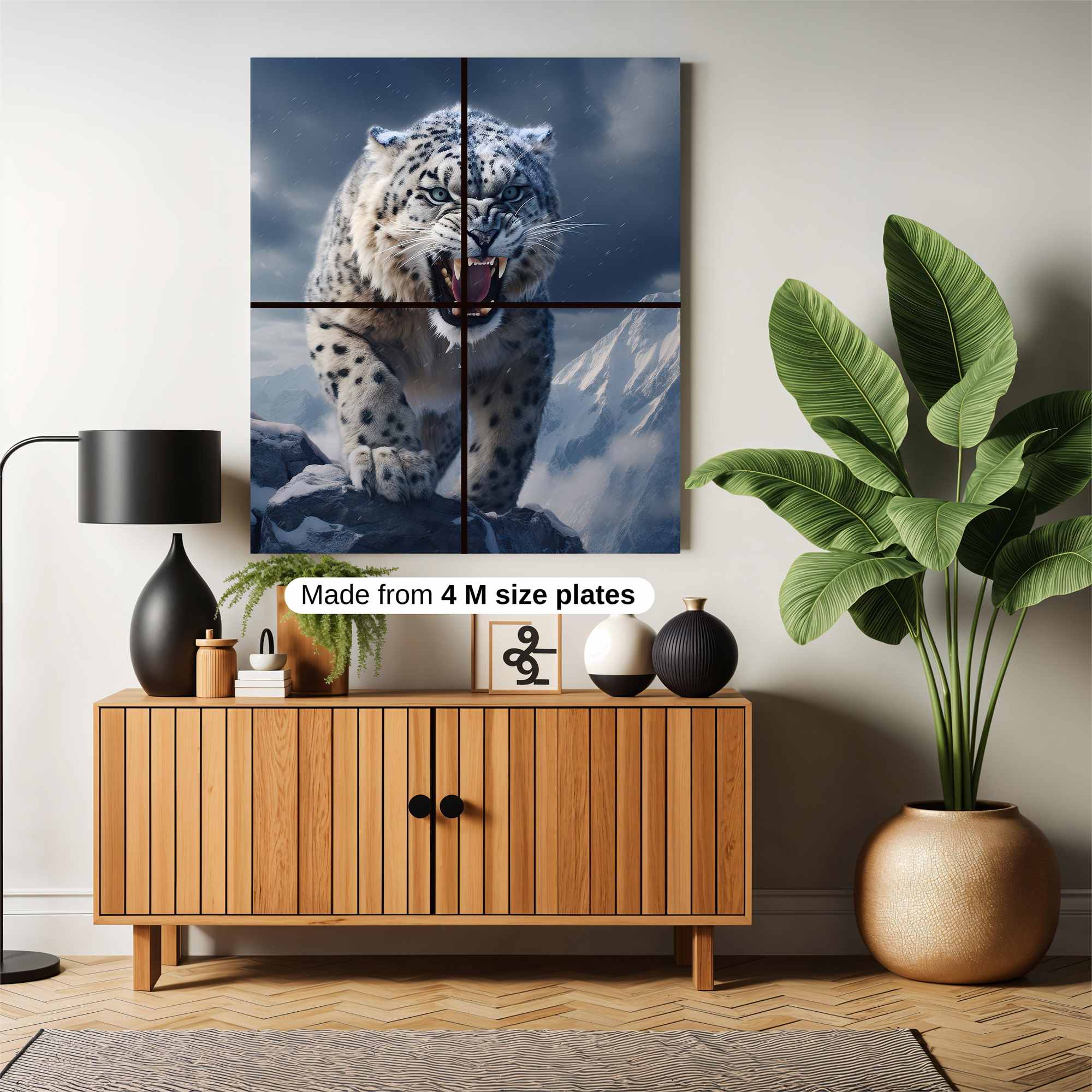 Snow Leopard - Majestic Safe Wall Magnetic / M