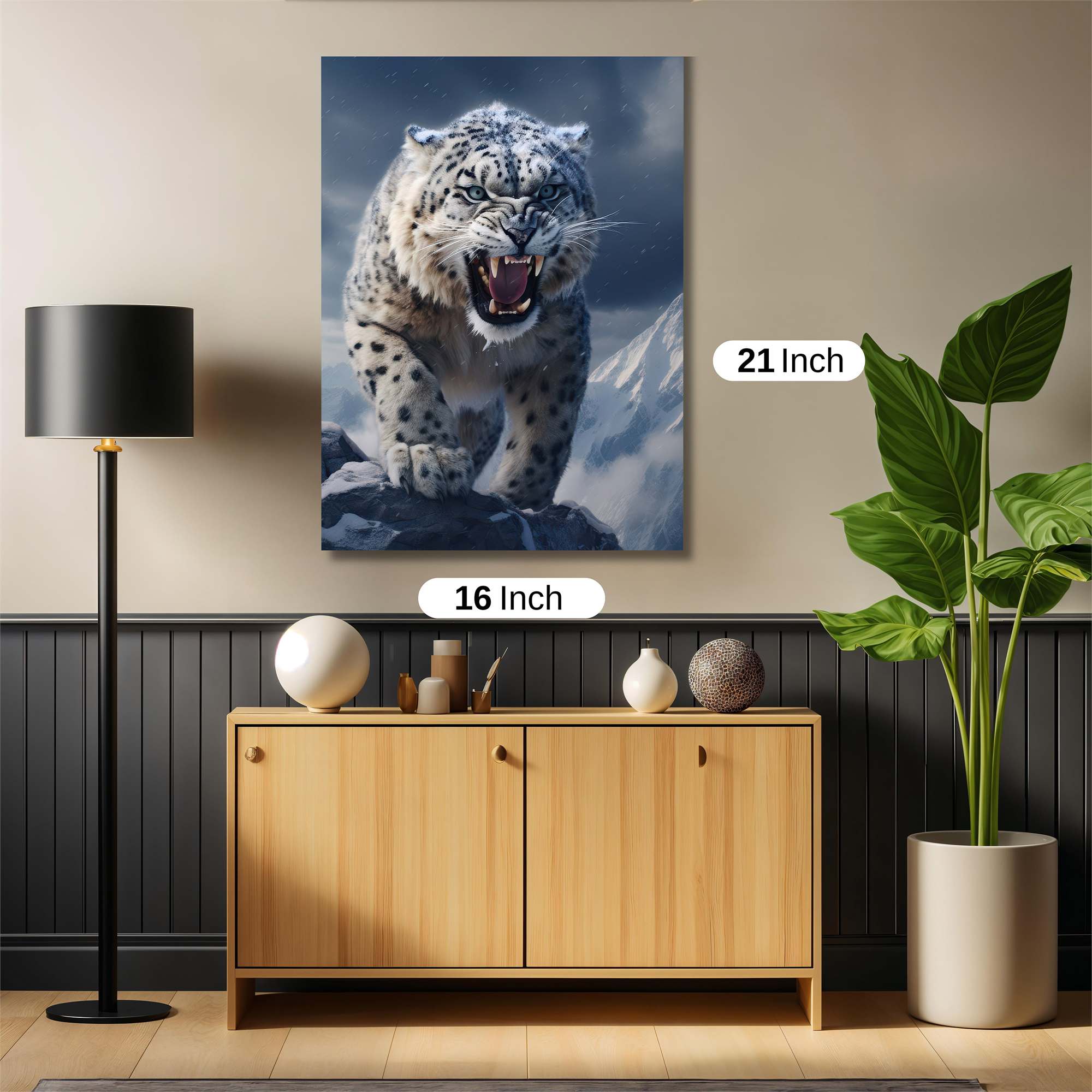 Snow Leopard - Majestic Safe Wall Magnetic / M