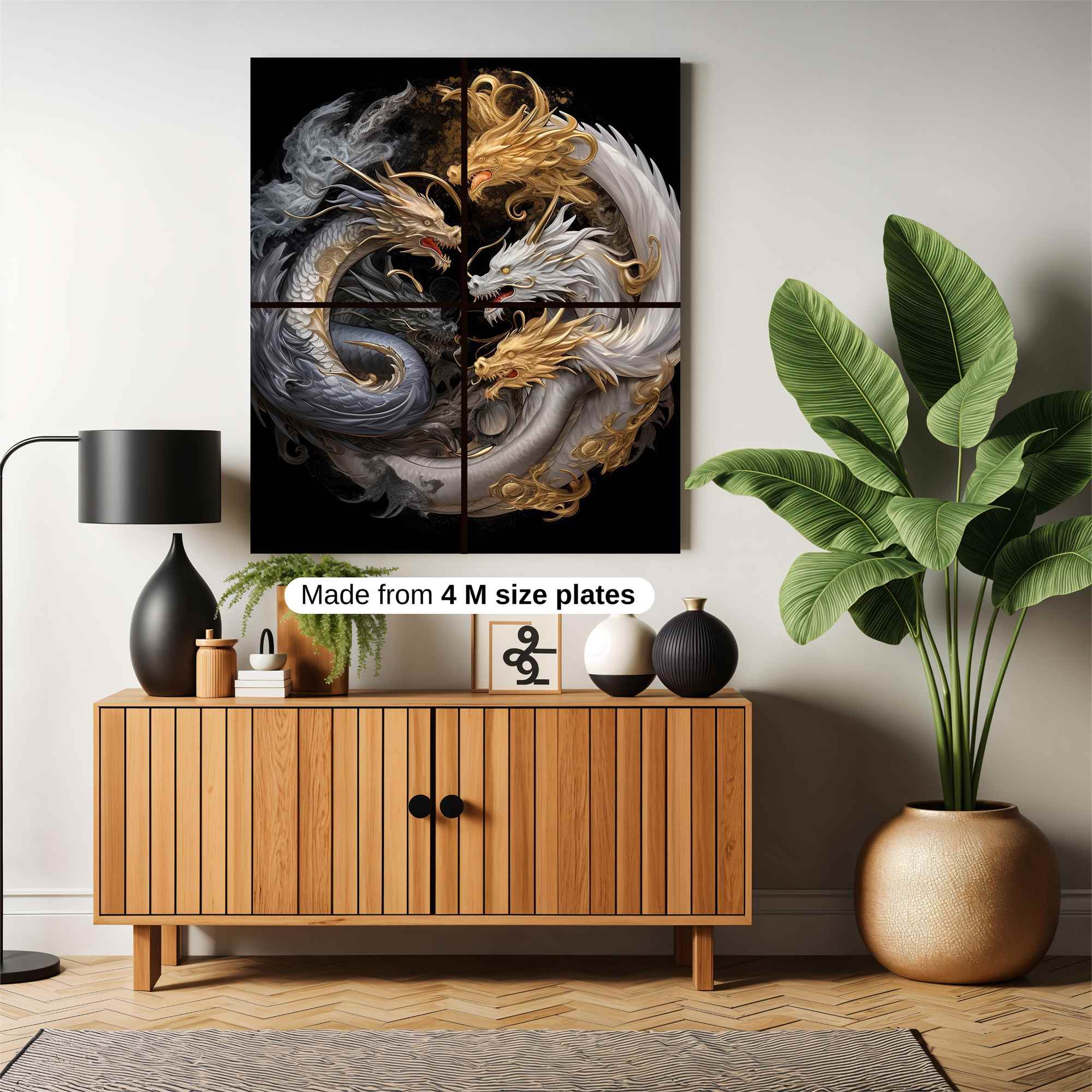 Dragons Entwined Safe Wall Magnetic / M