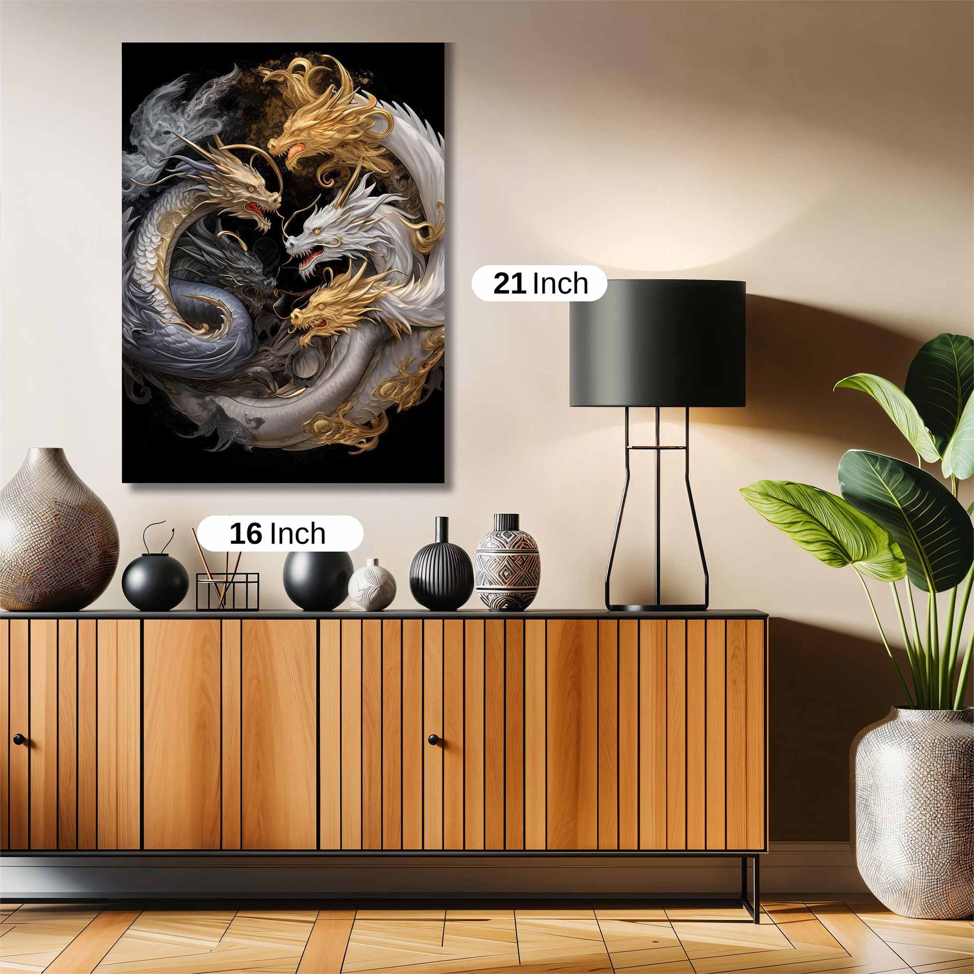 Dragons Entwined Safe Wall Magnetic / M