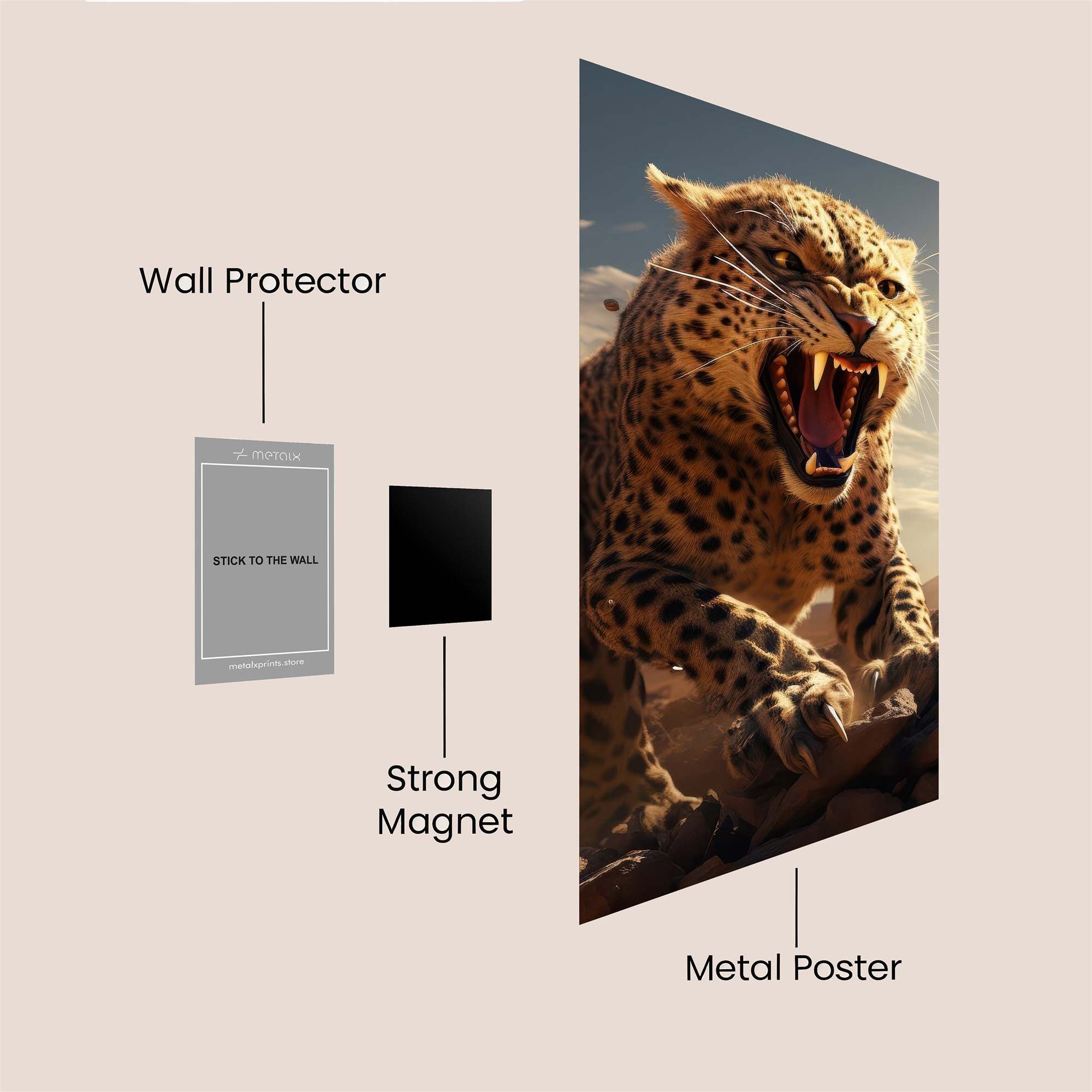 Leopard Fury Safe Wall Magnetic / M