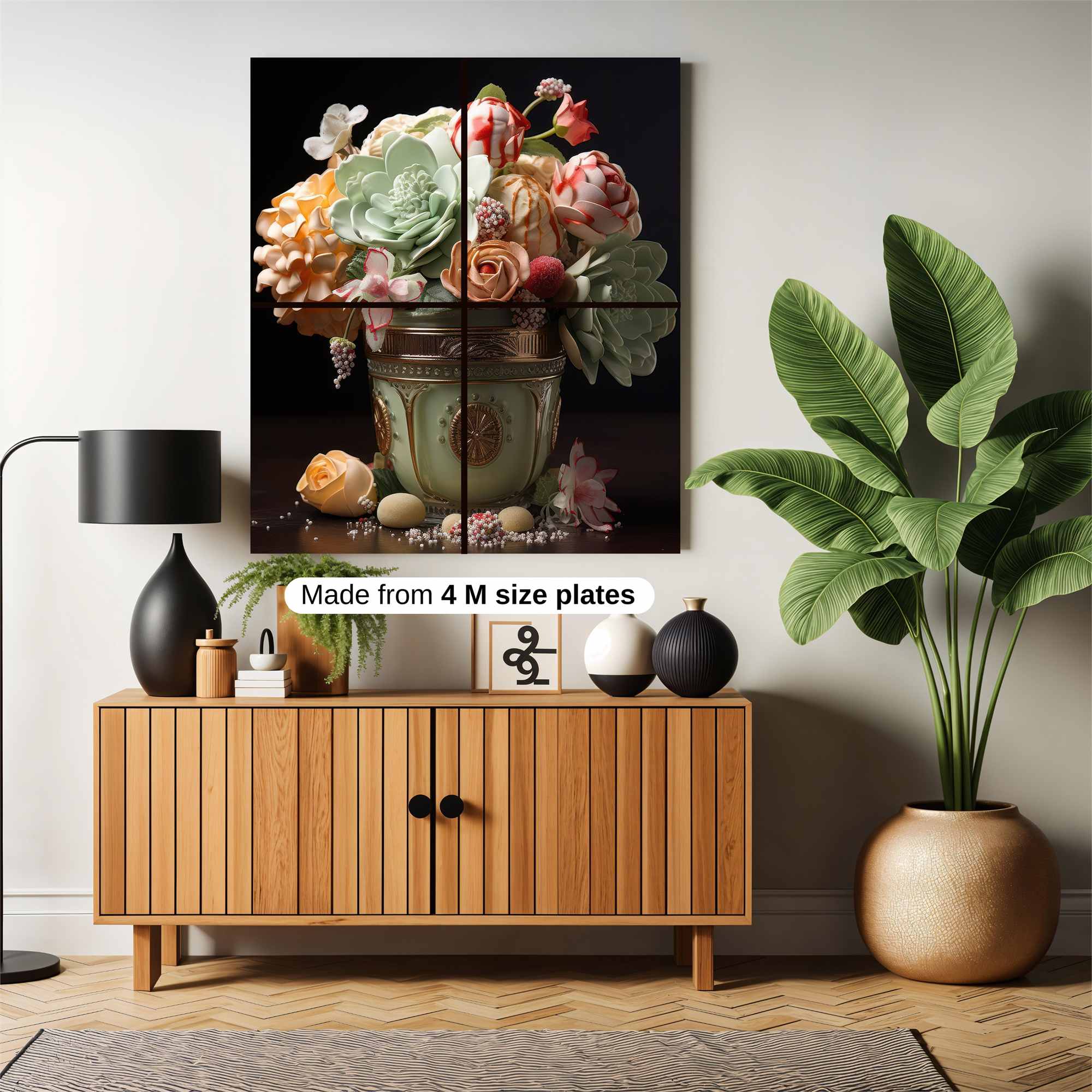 Floral Elegance Safe Wall Magnetic / M