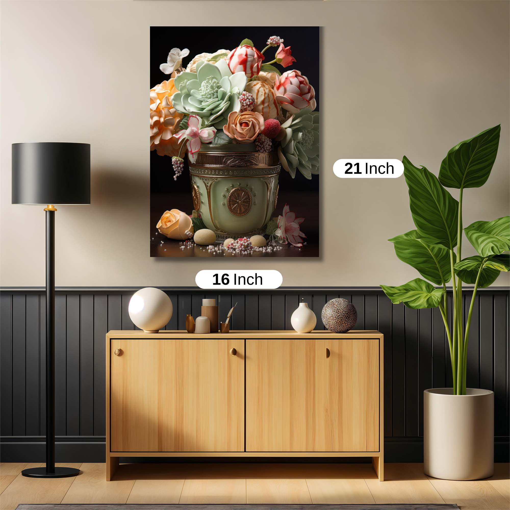 Floral Elegance Safe Wall Magnetic / M