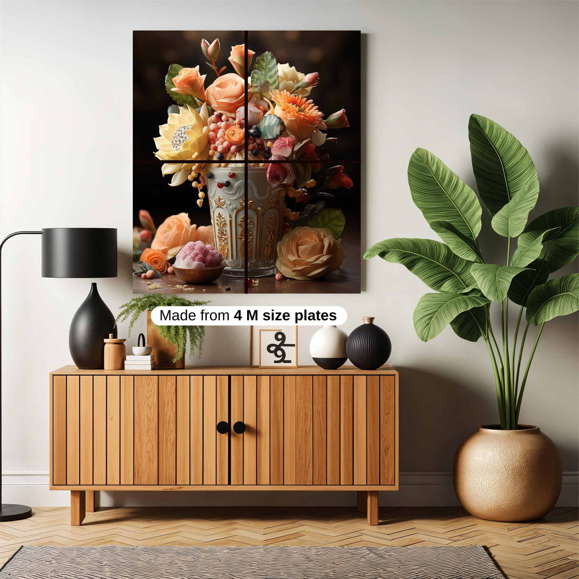 Floral Elegance Safe Wall Magnetic / M