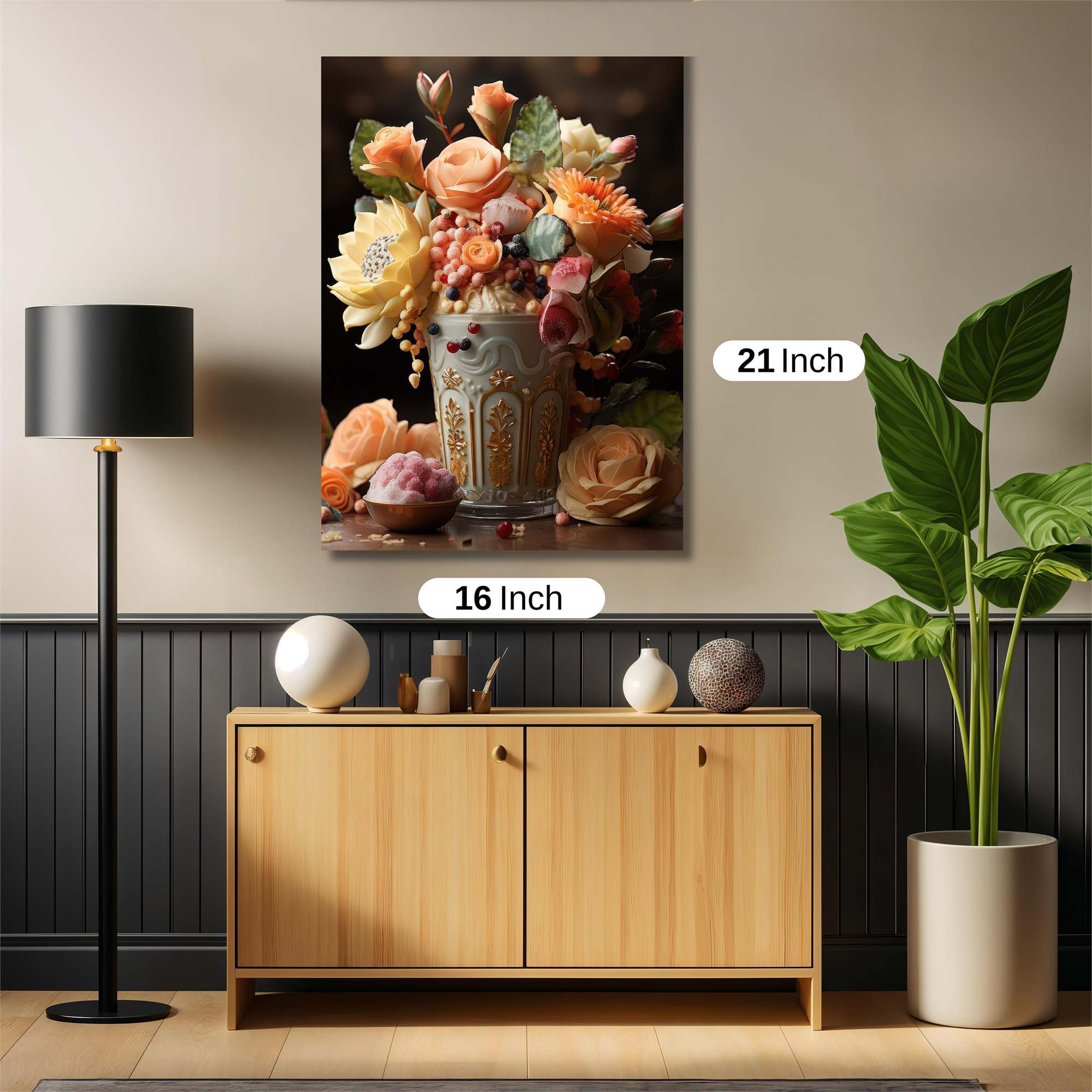 Floral Elegance Safe Wall Magnetic / M