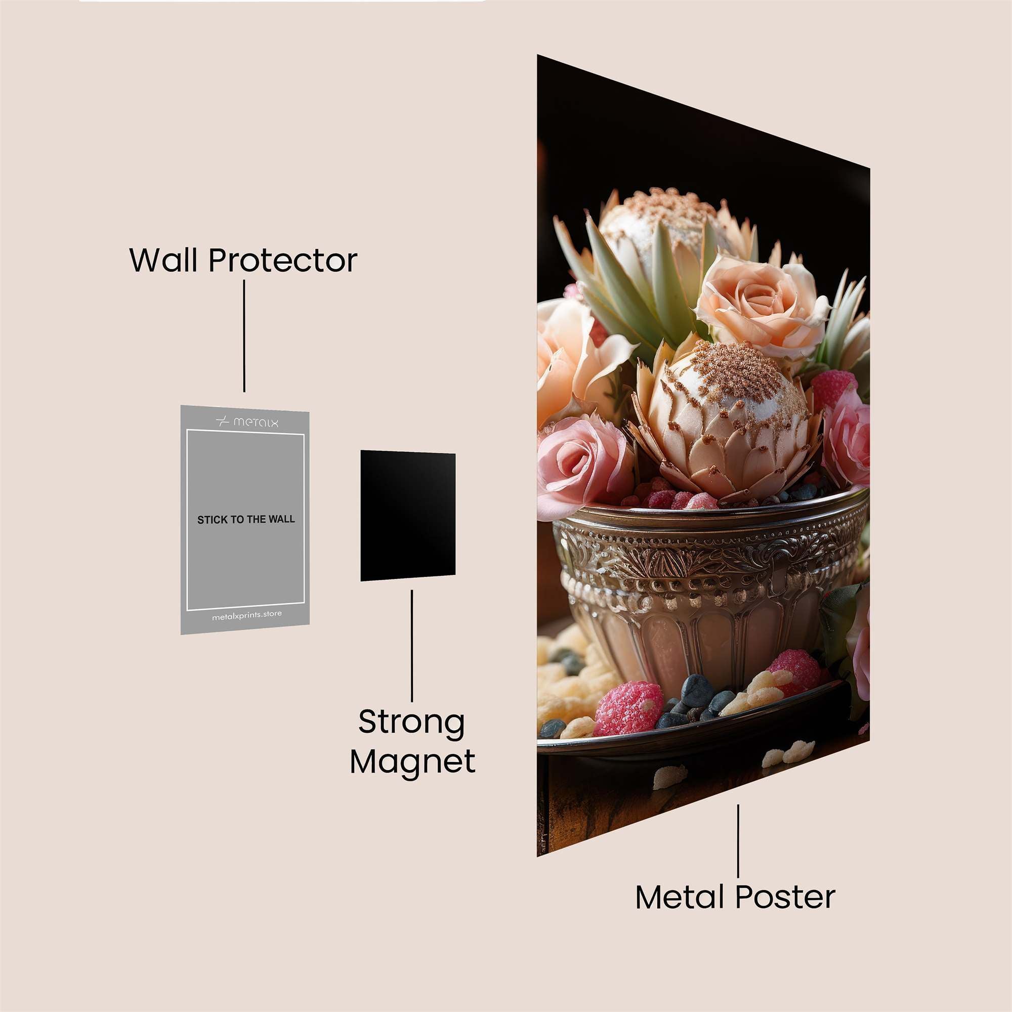 Floral Enchantment Safe Wall Magnetic / M
