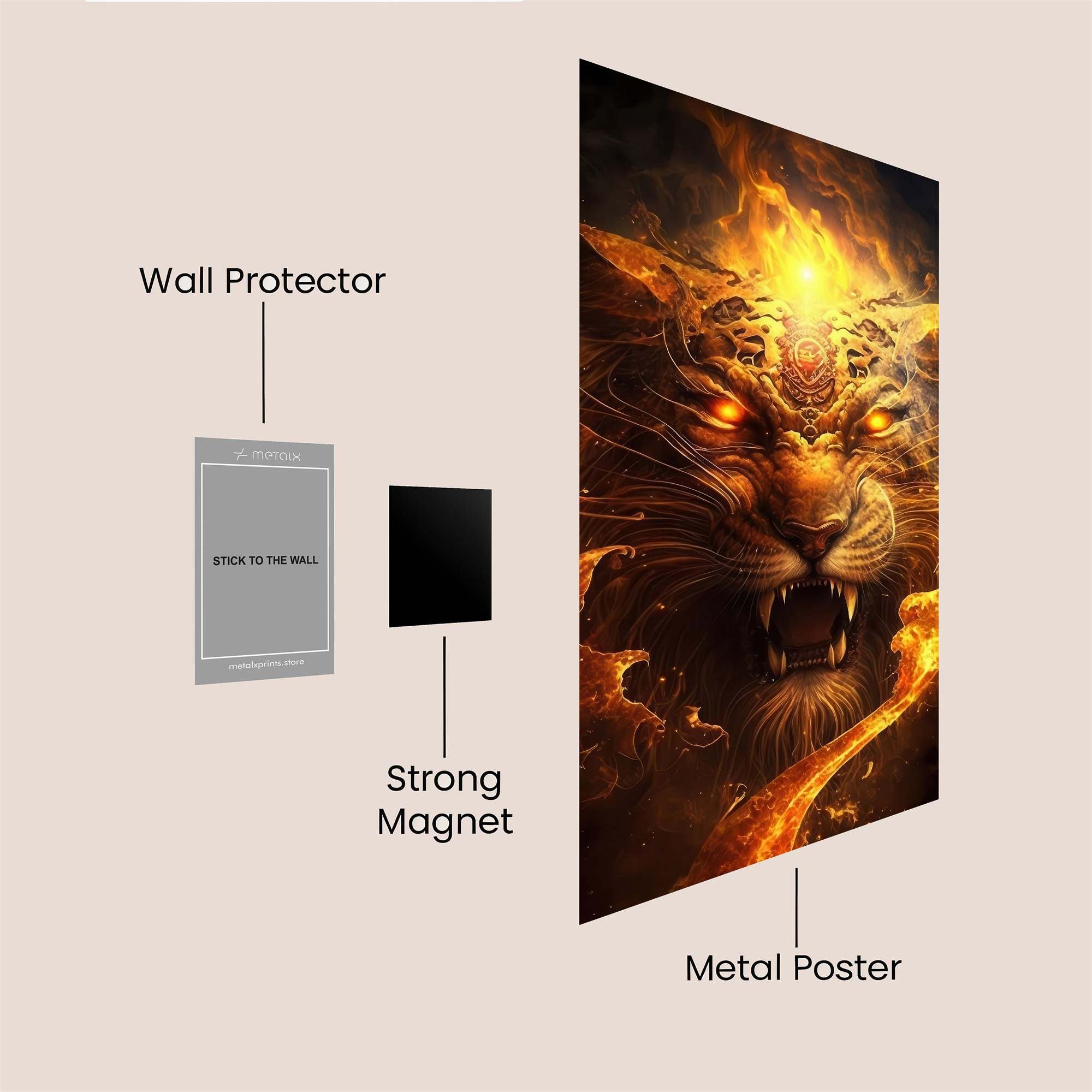 Fiery Majesty Safe Wall Magnetic / M