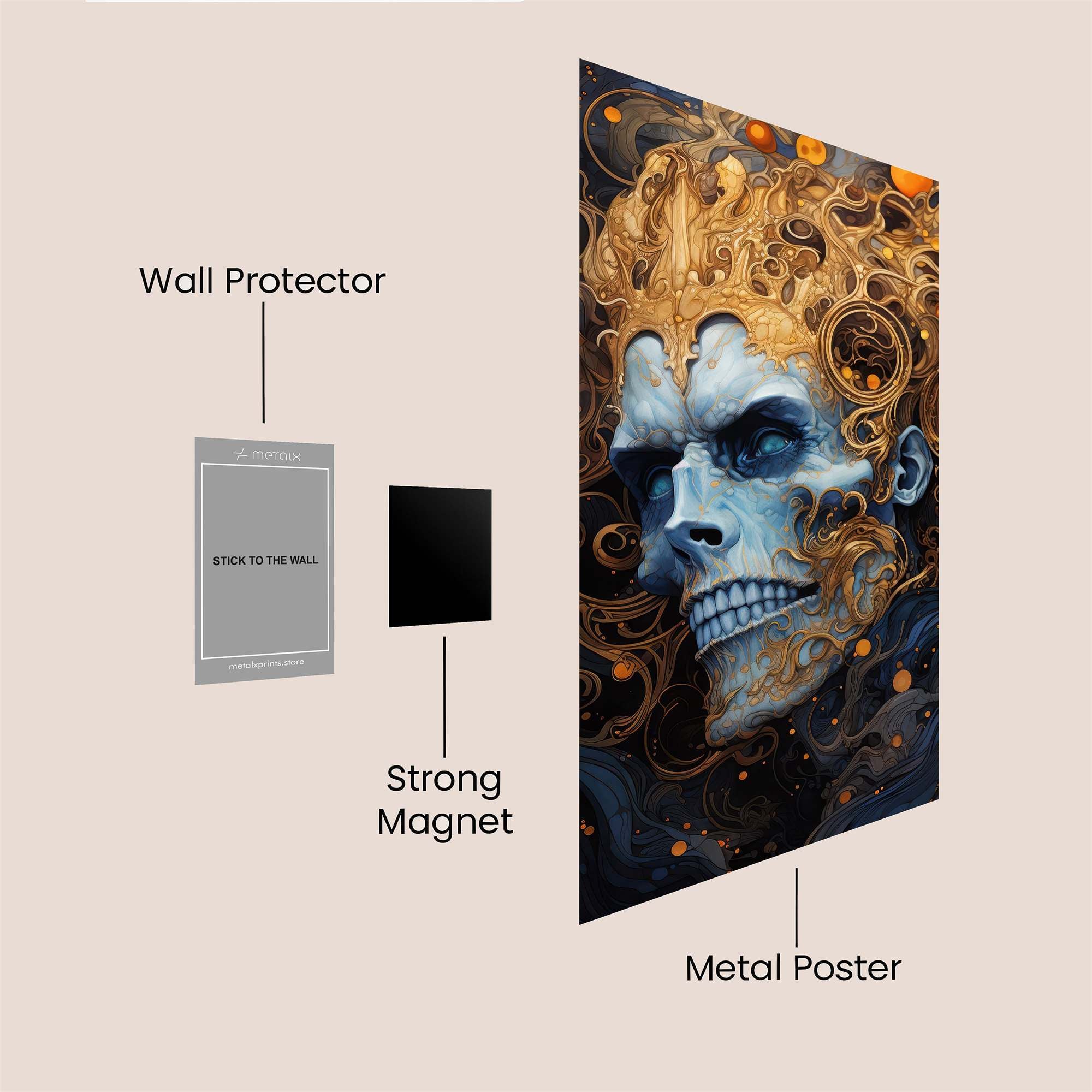 Skull Enigma Safe Wall Magnetic / M