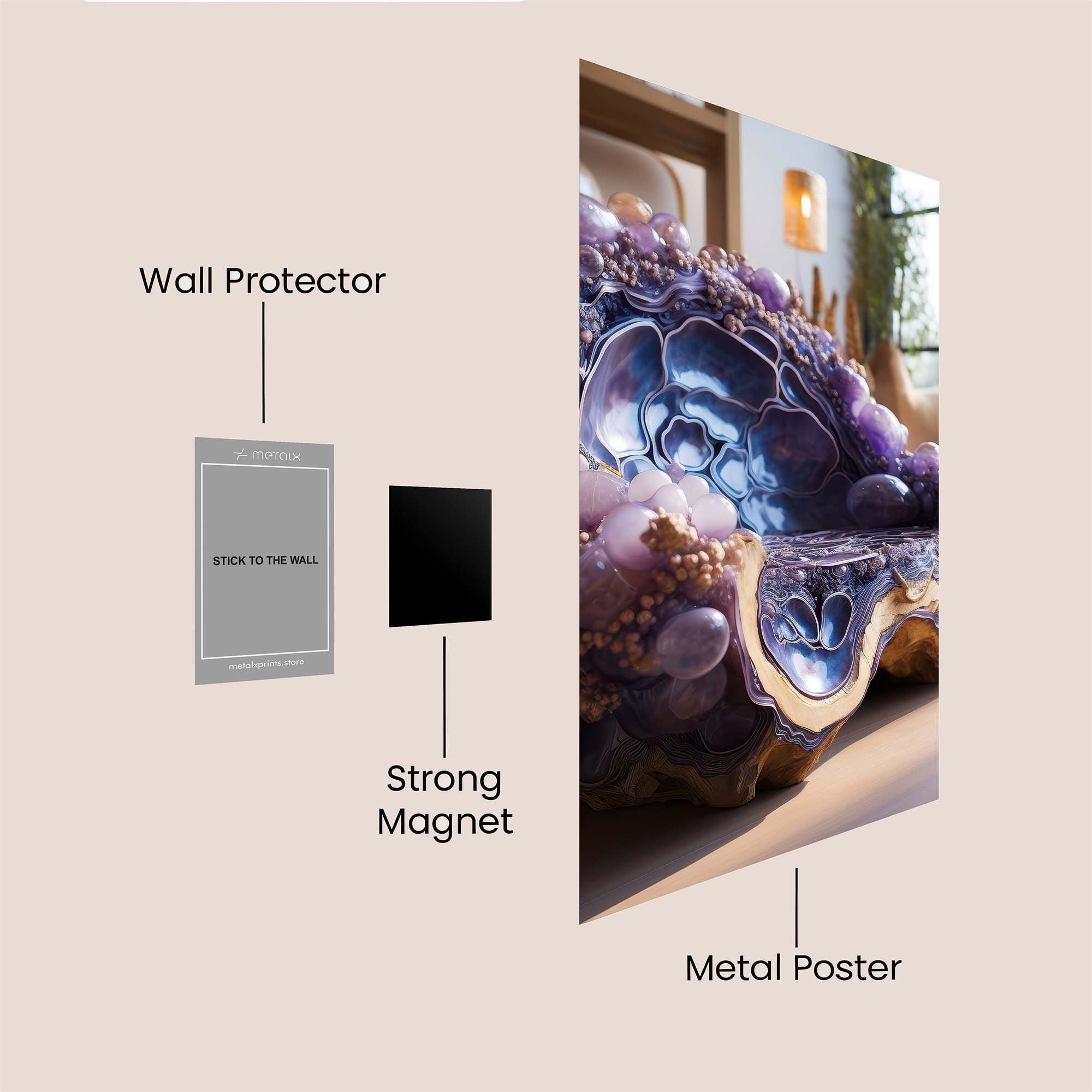 Amethyst Dream Safe Wall Magnetic / M