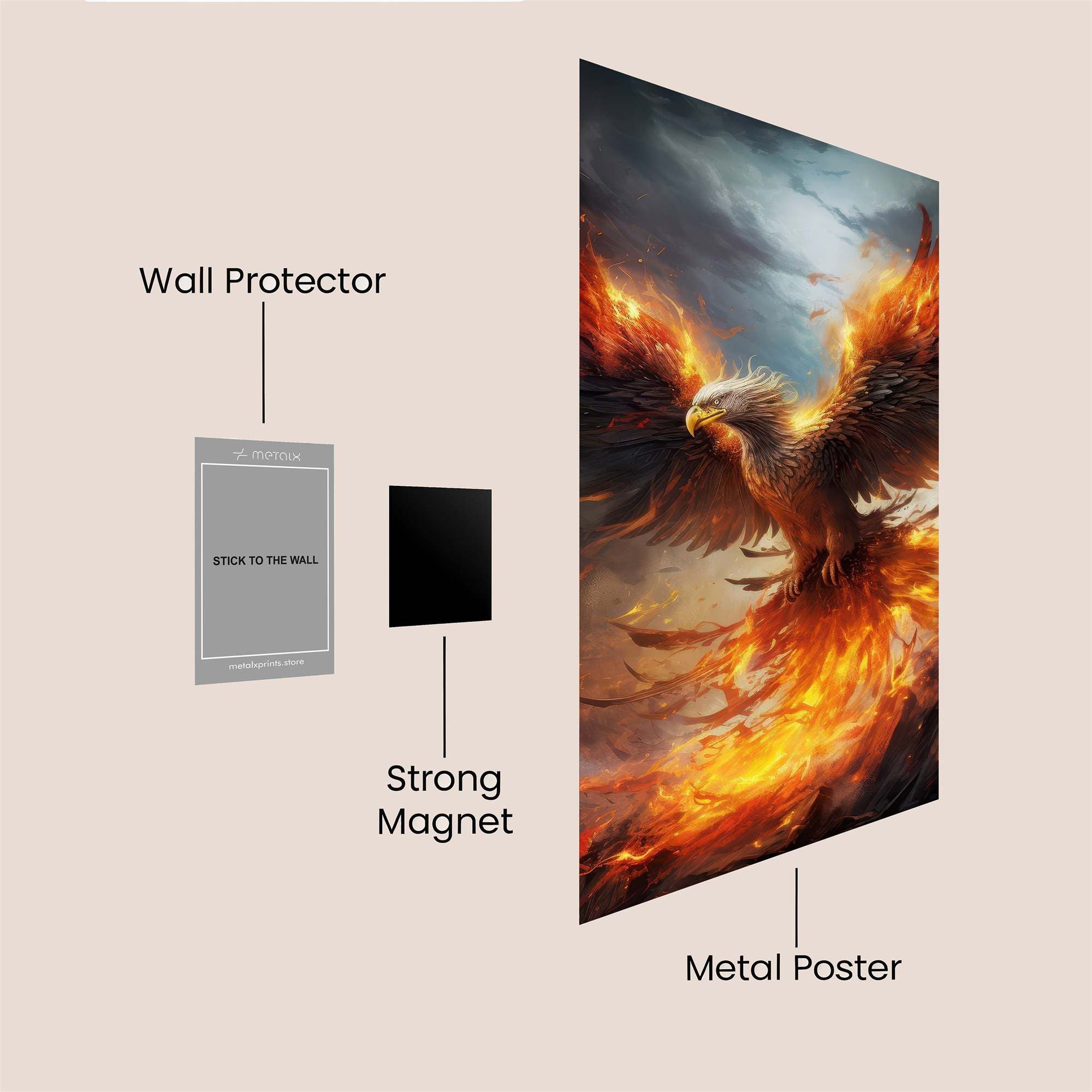 Phoenix Blaze Safe Wall Magnetic / M